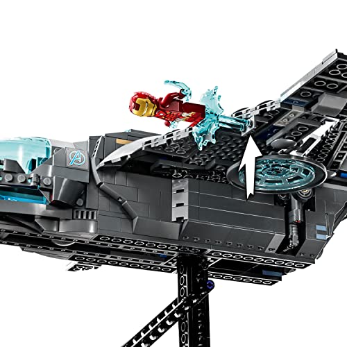 LEGO Marvel The Avengers Quinjet 76248, Spaceship Building Toy Set with Thor, Iron Man, Black Widow, Loki and Captain America Minifigures, Infinity Saga - Image 4