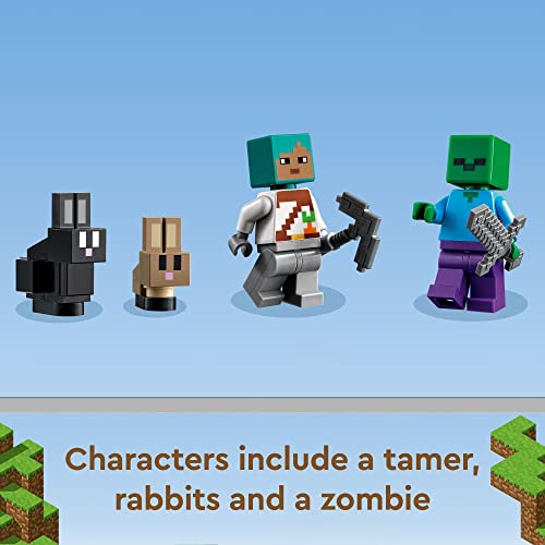 LEGO Minecraft The Rabbit Ranch House Farm Set, 21181 Animals Boys and Girls Age 8 Plus with Tamer and Zombie Figures - Image 3