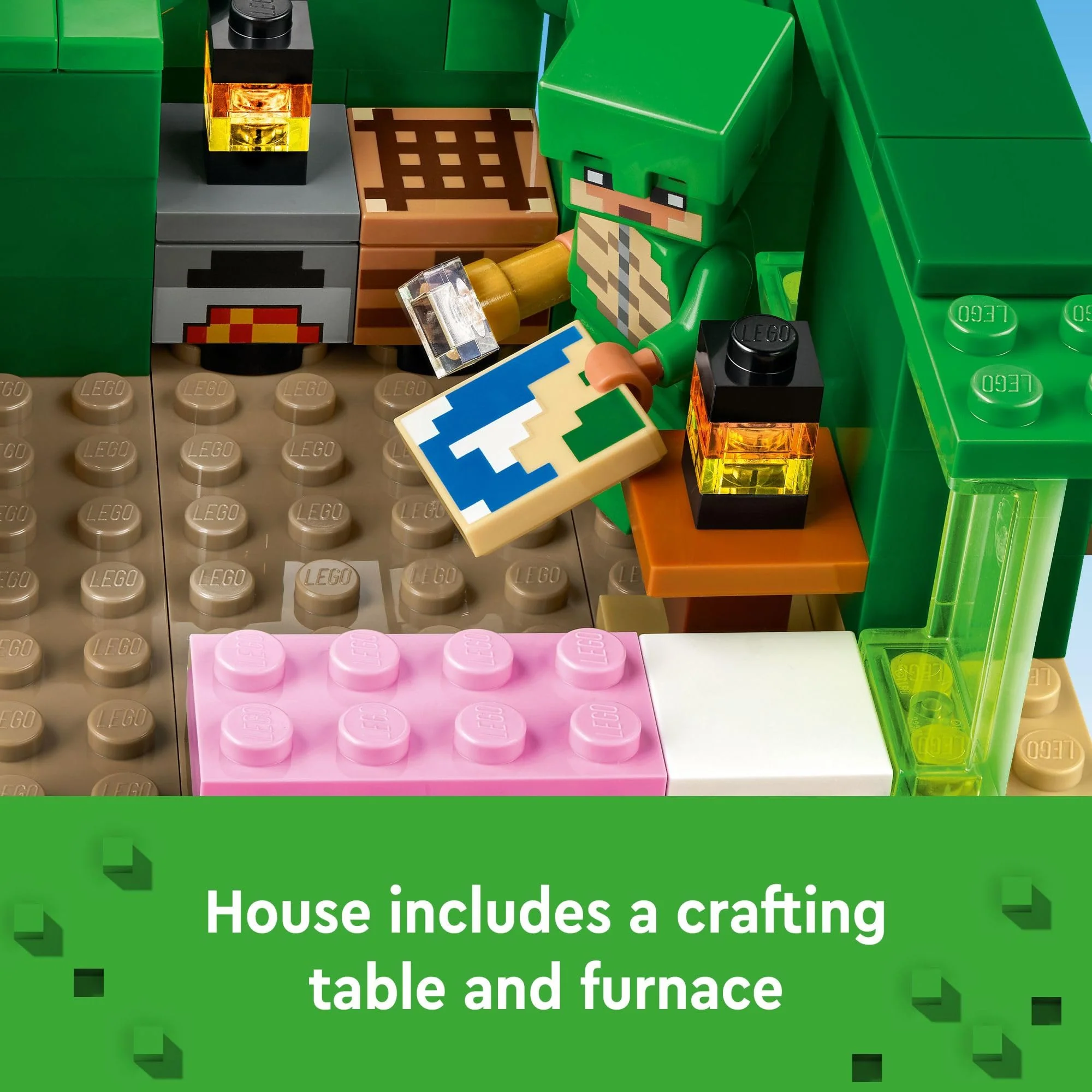 LEGO Minecraft The Turtle Beach House Construction Toy, Minecraft House Building Set with Turtle Figures, Accessories, and Characters from The Game, Gift for 8 Year Old Gamers, Boys and Girls, 21254 - Image 5