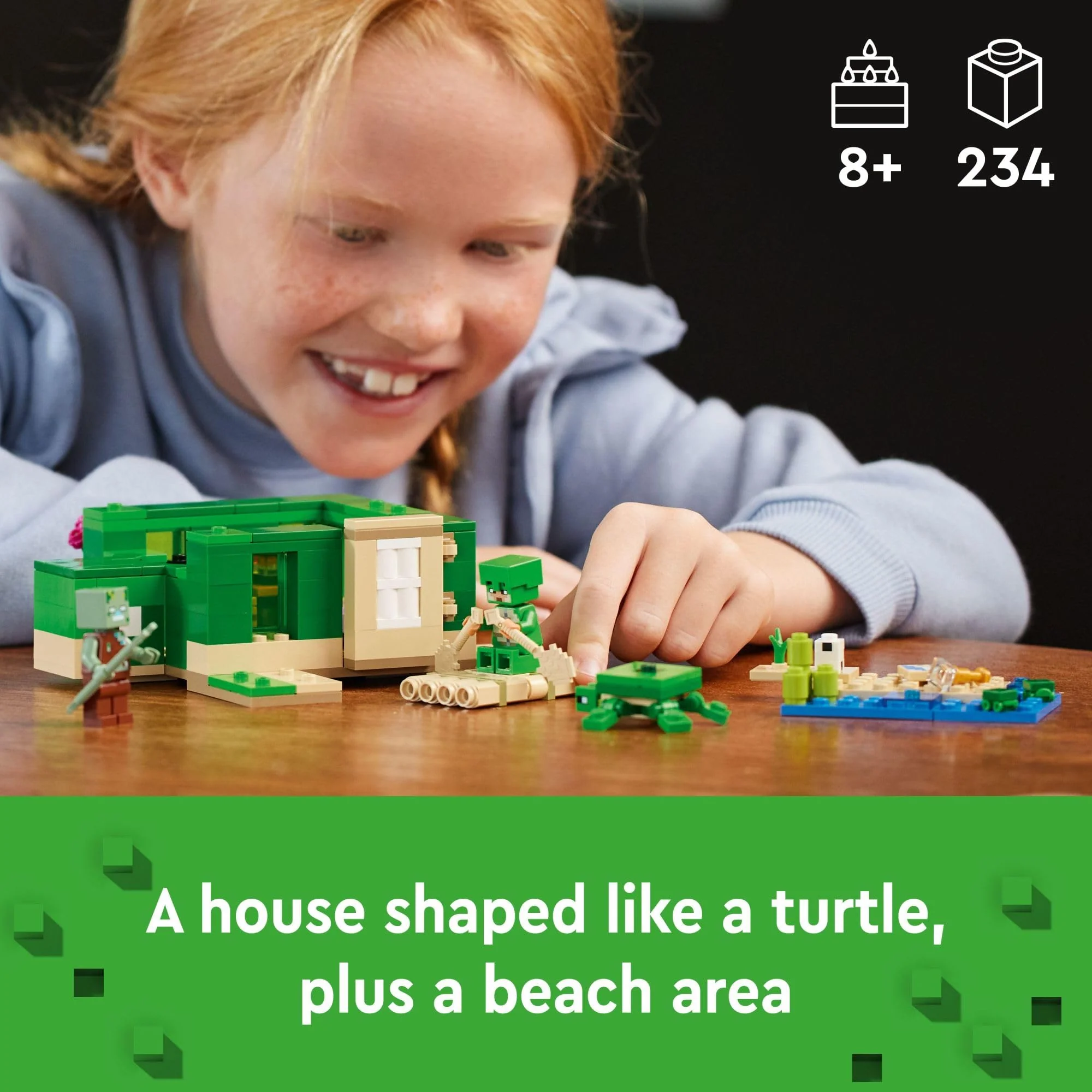 LEGO Minecraft The Turtle Beach House Construction Toy, Minecraft House Building Set with Turtle Figures, Accessories, and Characters from The Game, Gift for 8 Year Old Gamers, Boys and Girls, 21254 - Image 6