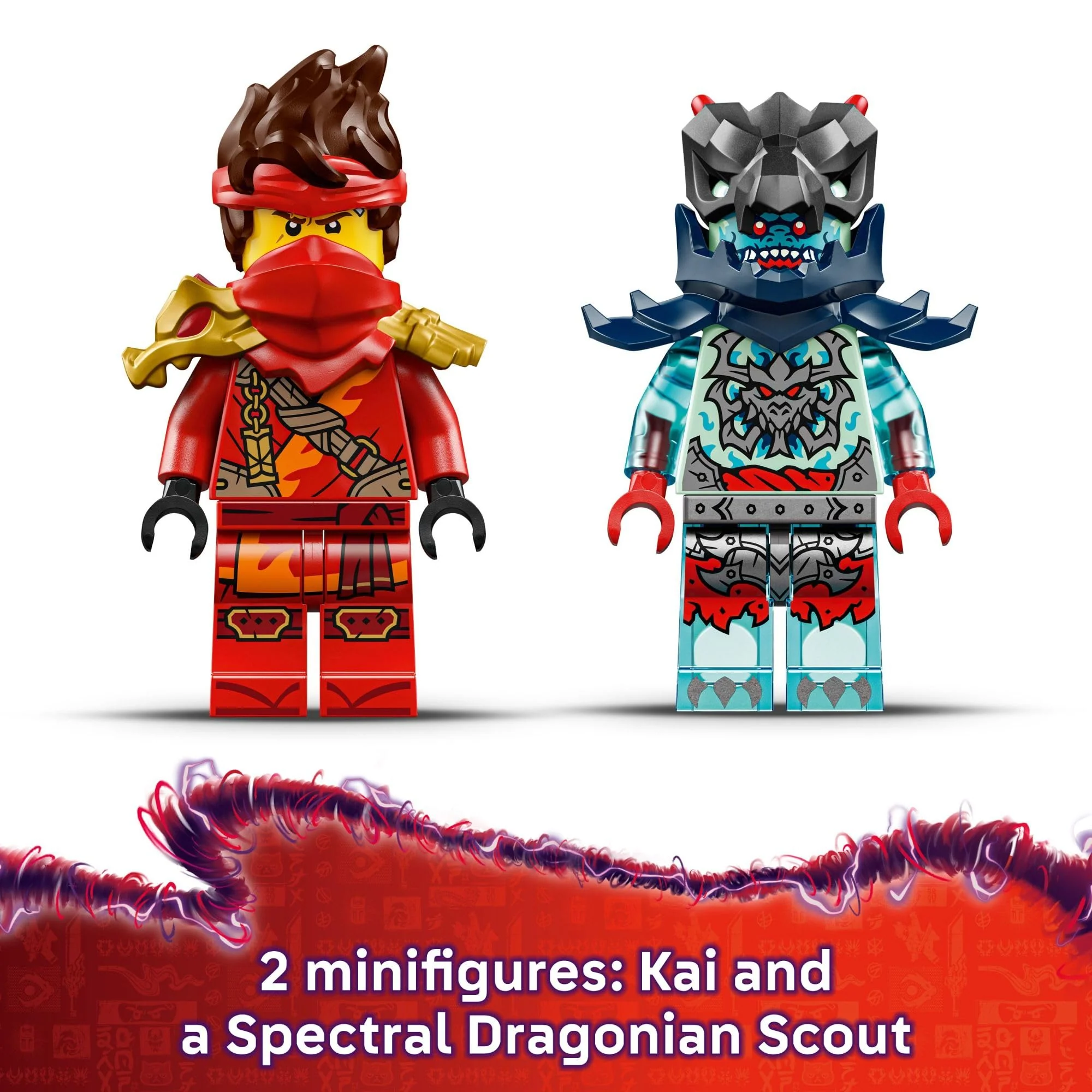 LEGO NINJAGO Kai's Motorcycle Speed Race Building Toy for Kids - Pretend Play Motorcycle Toy with 2 Minifigures - Building Blocks for Boys & Girls, Ages 6+ - Gift Idea for Birthdays - 71838 - Image 3