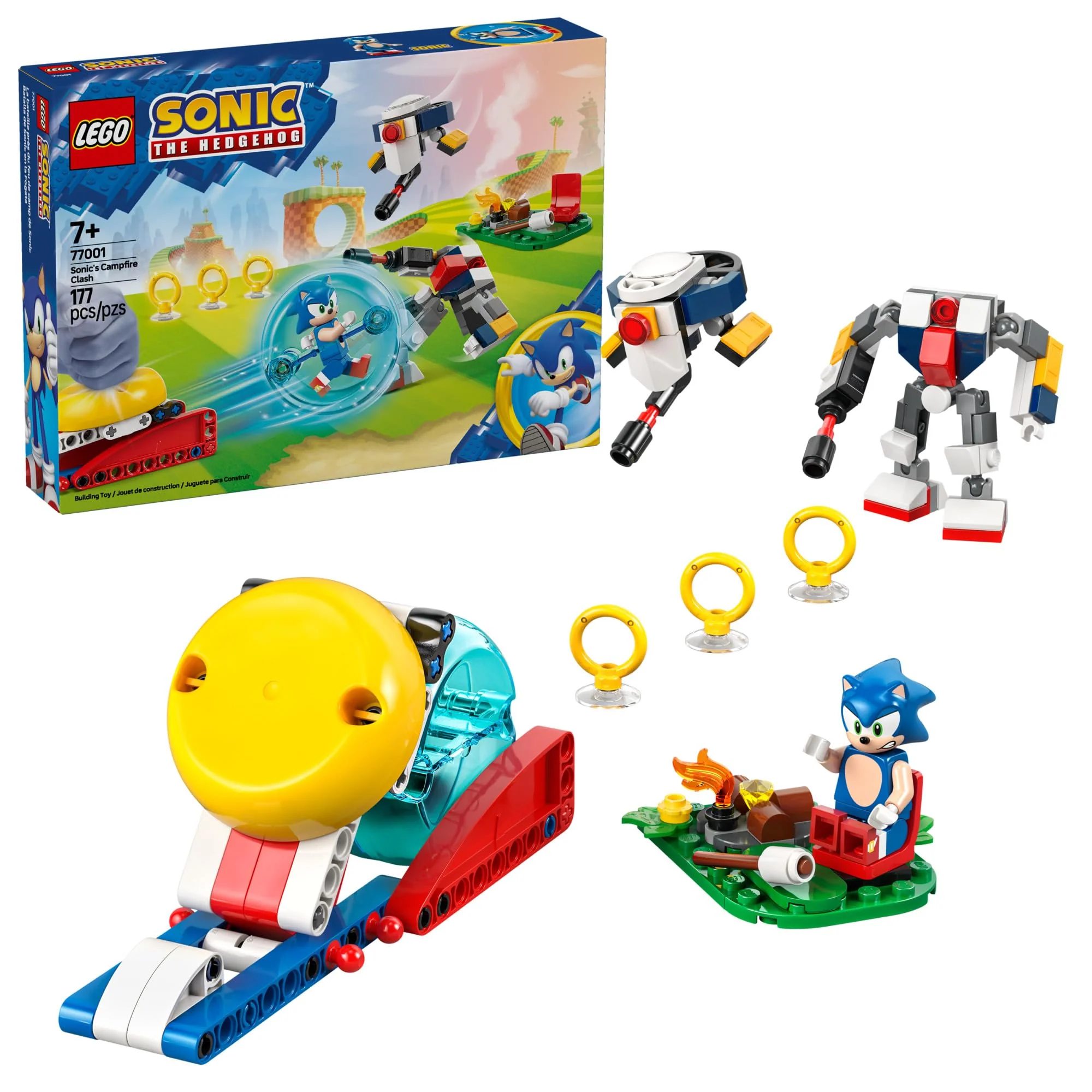 LEGO Sonic The Hedgehog : Sonic’s Campfire Clash, Collectible Gaming Toy for Kids and Video Game Fans, Fun Buildable Playset for Boys and Girls Aged 7 and Up 77001