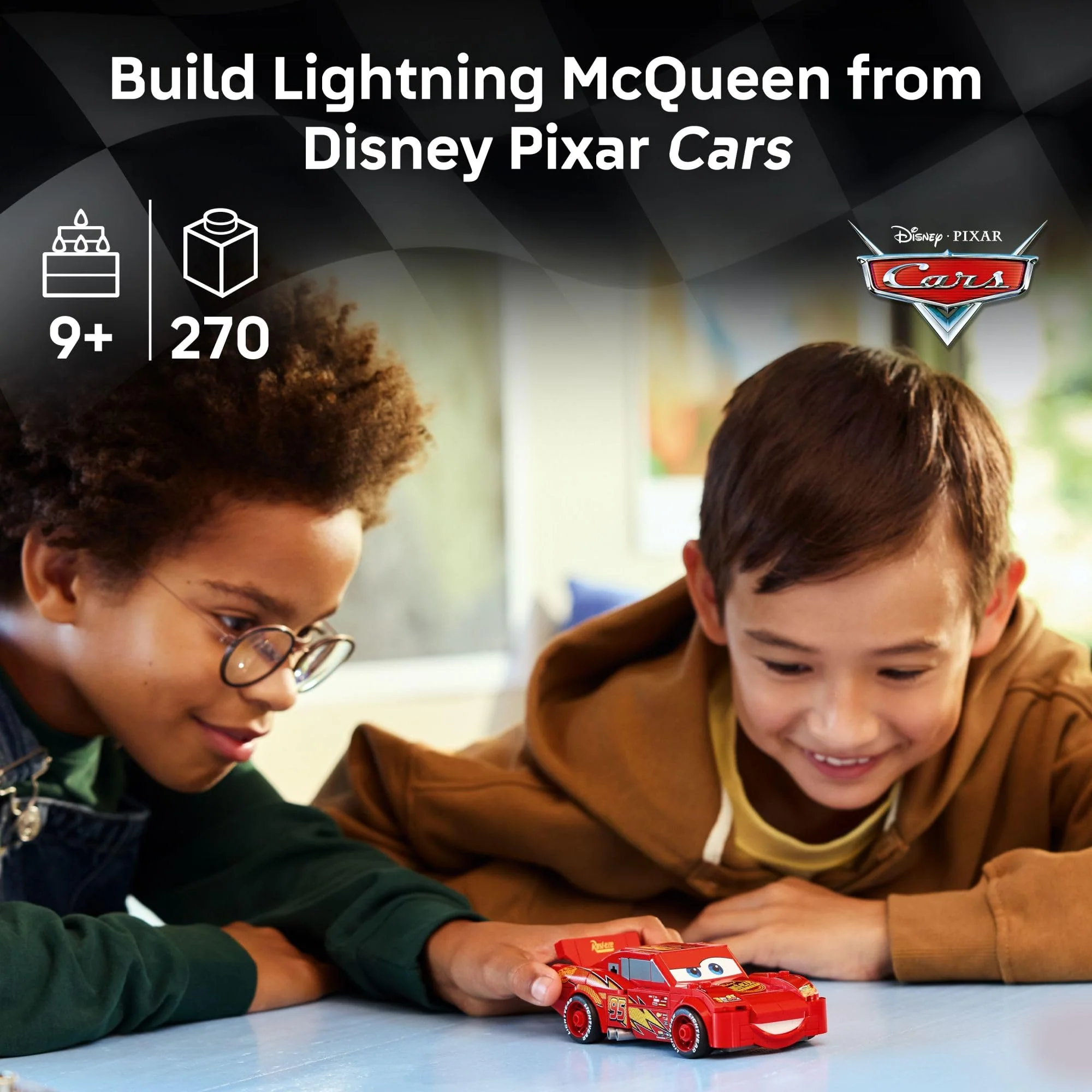 LEGO Speed Champions Lightning McQueen Toy - Disney Pixar Cars Building Blocks for Kids, Boys & Girls, Ages 9+ - Pretend Play Race Car & Bedroom Shelf Display - 77255 - Image 7