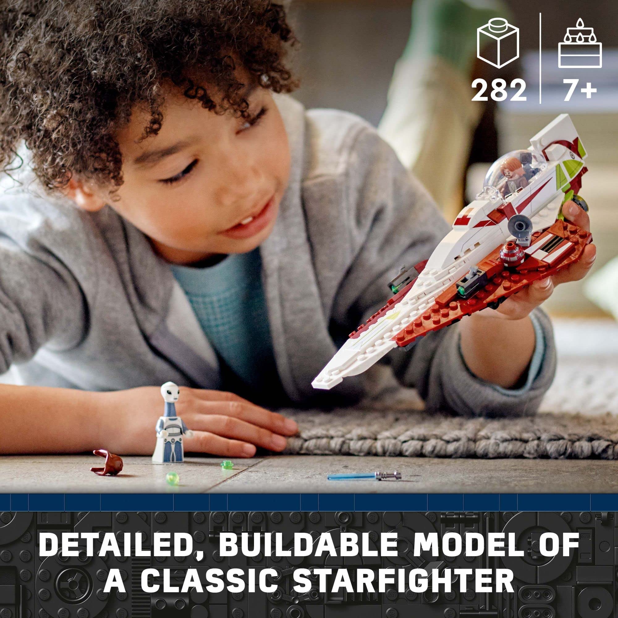 LEGO Star Wars OBI-Wan Kenobi's Jedi Starfighter 75333 Building Toy Set - Features Minifigures, Lightsaber, Clone Starship from Attack of The Clones, Great Gift for Kids, Boys, and Girls Ages 7 - Image 6