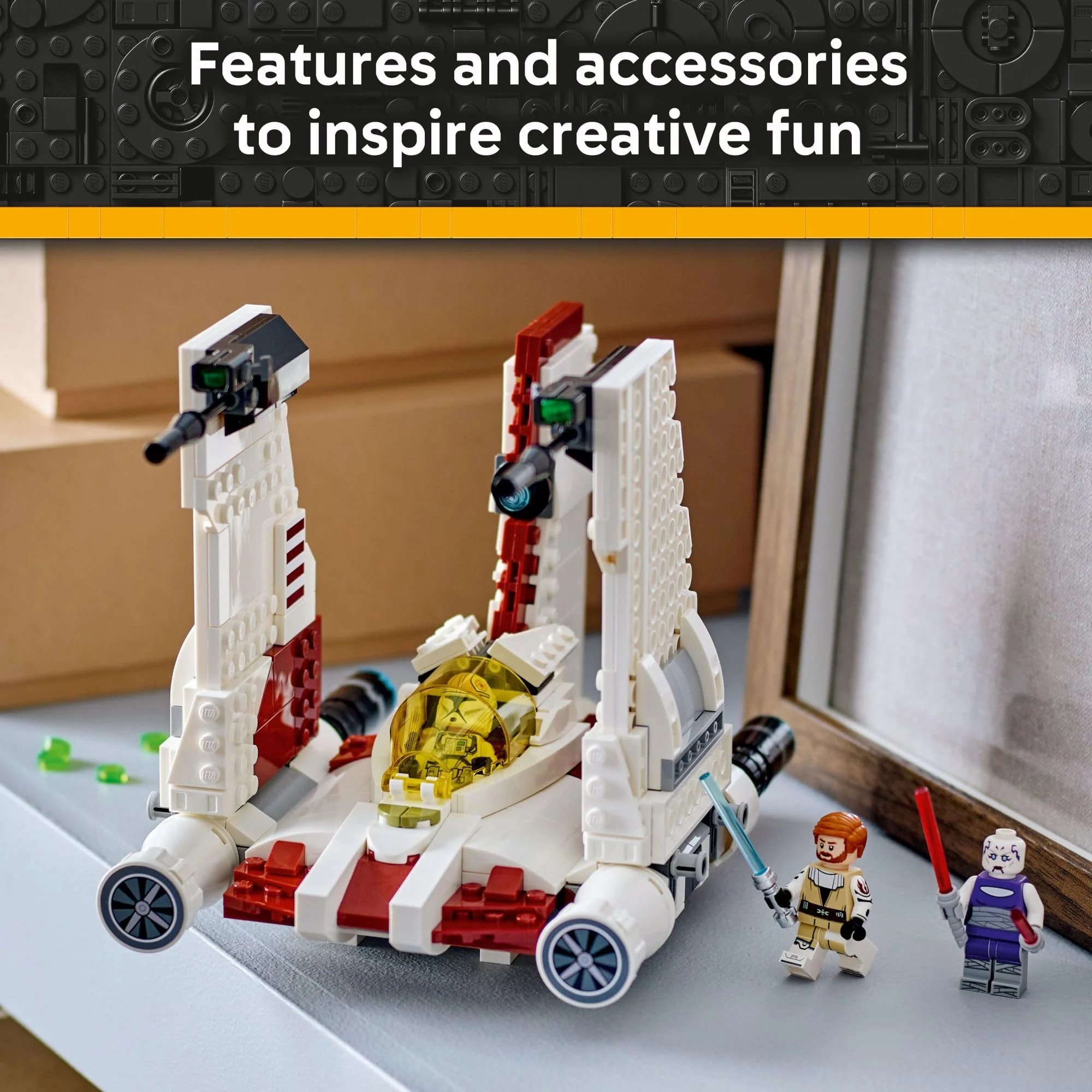 LEGO Star Wars: The Clone Wars V-19 Torrent Starfighter Building Toy - Pretend Play Set for Boys & Girls, Ages 9+ - Starship Model Kit W/ 3 Minifigures - Gift Idea for Birthdays - 75432 - Image 5