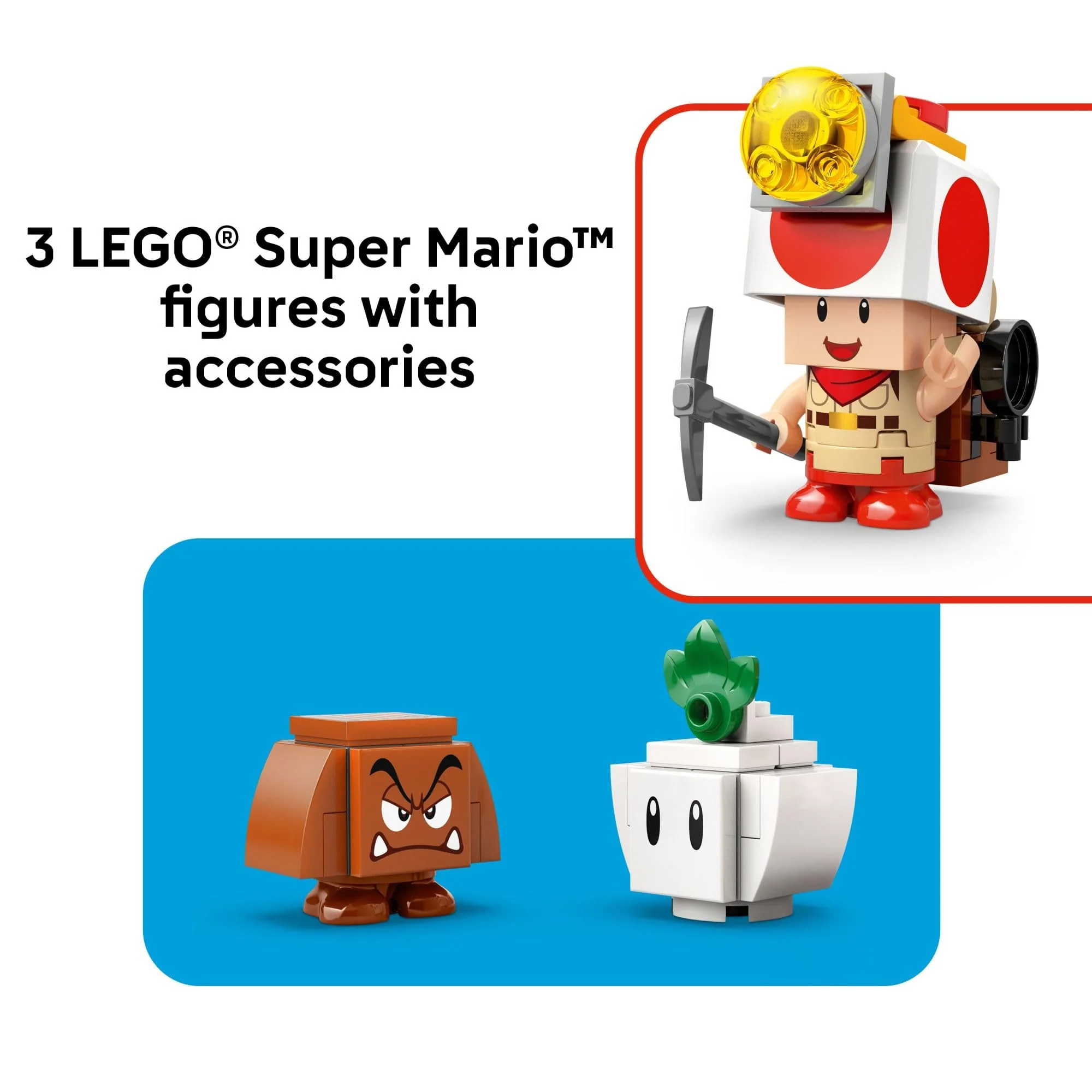LEGO Super Mario Captain Toad’s Camp Building Toy - Pretend Play Set for Kids, Ages 6+ - Building Blocks for Boys & Girls W/Toad, Goomba, & Turnip Toy Figures - Image 4