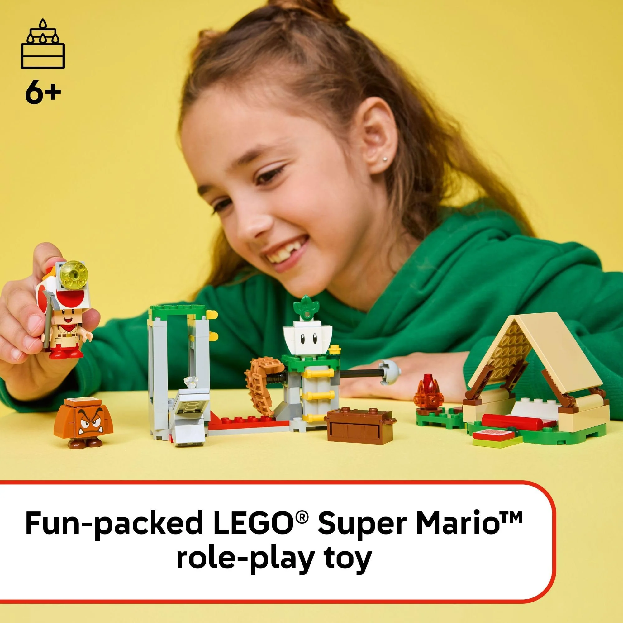 LEGO Super Mario Captain Toad’s Camp Building Toy - Pretend Play Set for Kids, Ages 6+ - Building Blocks for Boys & Girls W/Toad, Goomba, & Turnip Toy Figures - Image 6