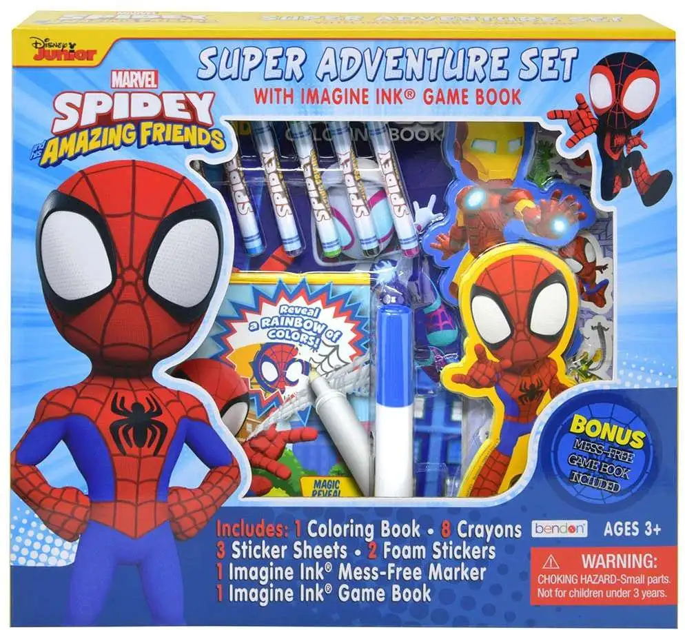 Marvel Spidey & His Amazing Friends Super Adventure Set with Imagine Ink Game Book