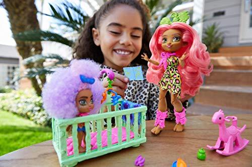 Mattel Cave Club Wild About Babysitting Playset + Fernessa & Furrah Dolls, Multi - Image 3
