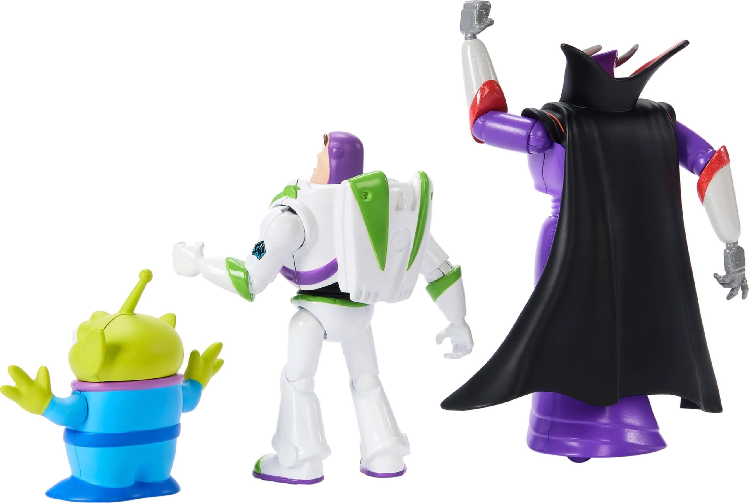 Mattel Disney Pixar Storytellers Story Intergalactic 3-Pack of Action Figures, 4-Inch Scale Buzz Lightyear, Zurg & Alien Posable Toys - Image 3