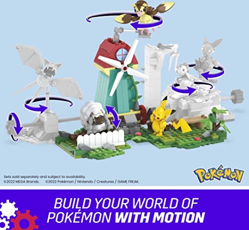 MEGA Pokémon Action Figure Building Toy Set, Countryside Windmill With 240 Pieces, Motion And 3 Poseable Characters, Gift Idea For Kids - Image 2