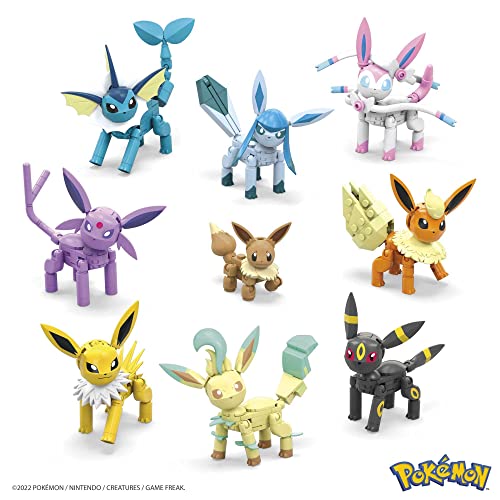 MEGA Pokemon Action Figure Building Toys for Kids, Every Eevee Evolution with 470 Pieces, 9 Poseable Characters, Gift Idea - Image 6
