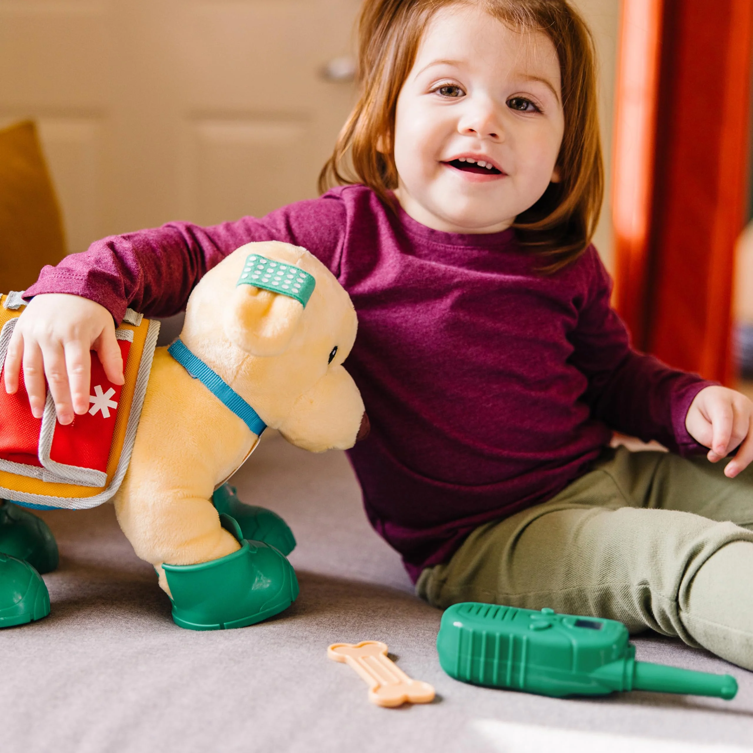 Melissa & Doug Let’s Explore™ Ranger Dog Plush with Search and Rescue Gear Search and Rescue Dog Stuffed Animal for Kids Ages 3+ - Image 9