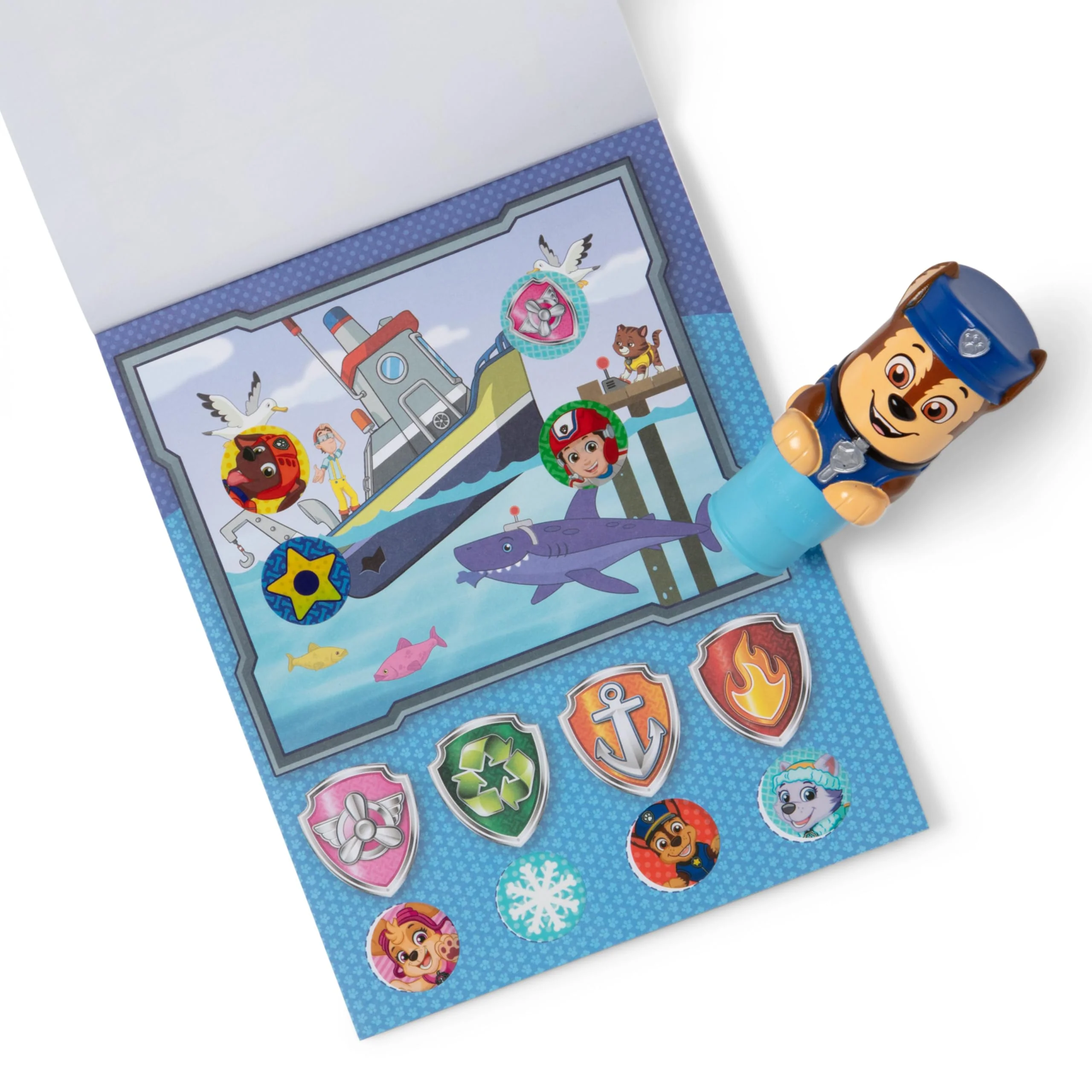 Melissa & Doug Sticker Wow!™ 24-Page Activity Pad and Sticker Stamper, 300 Stickers, Arts and Crafts Fidget Toy Collectible Character – PAW Patrol Chase - FSC Certified - Image 7