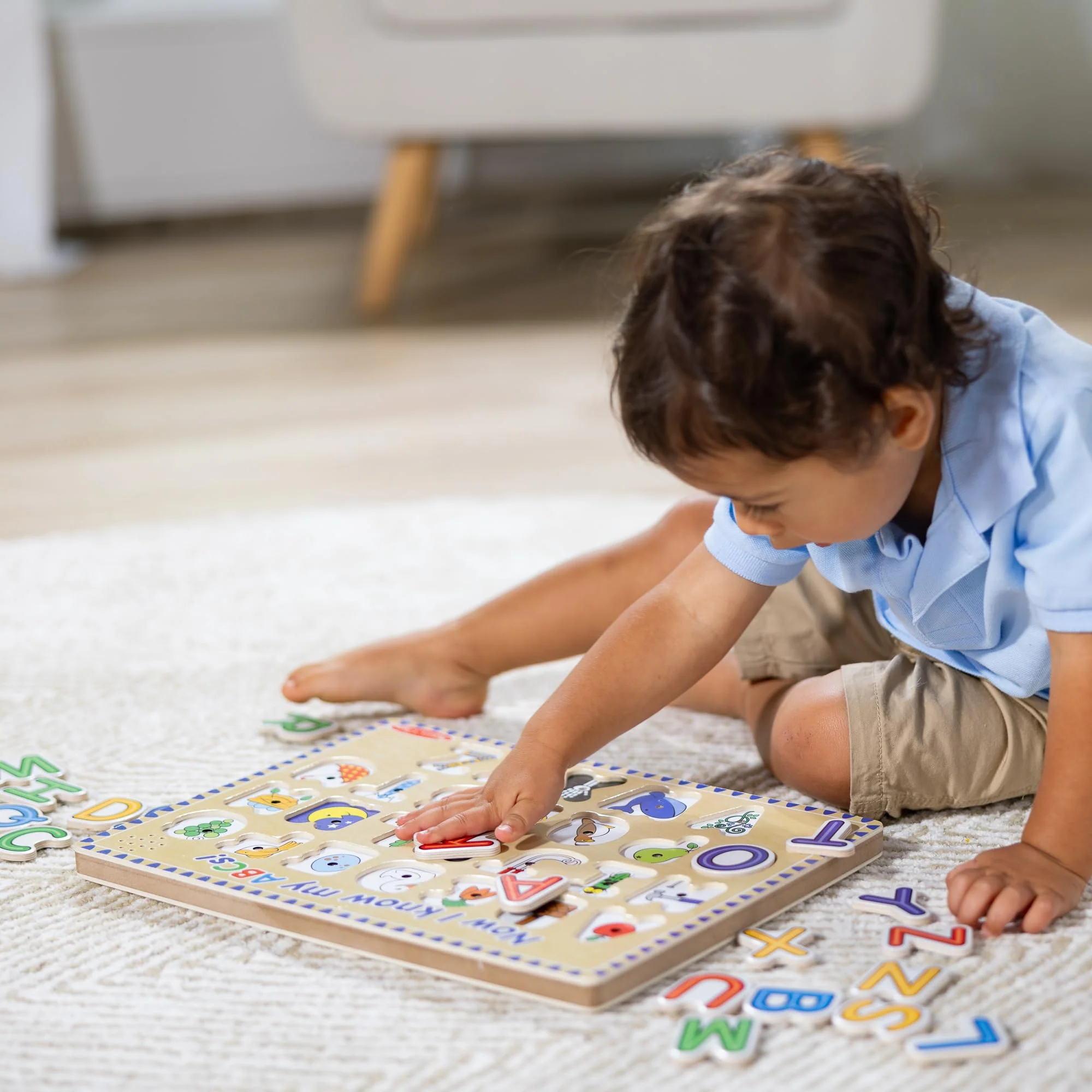 Melissa & Doug Wooden Alphabet Sound Puzzle - Wooden Puzzle with Sound Effects (26 pcs) - FSC Certified - Image 5