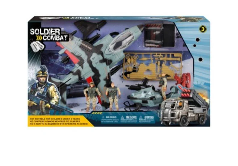 Military Set, High Military Tank, Castle Man, Sentry, Flag, Flag Holderp