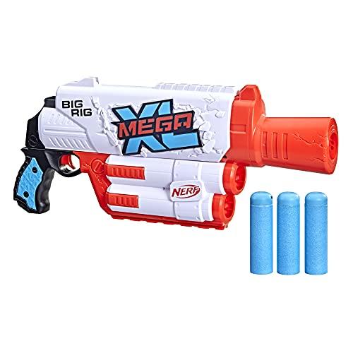 NERF Mega XL Big Rig Blaster, Largest Mega Darts Ever, 3 Mega XL Whistler Darts - Image 2