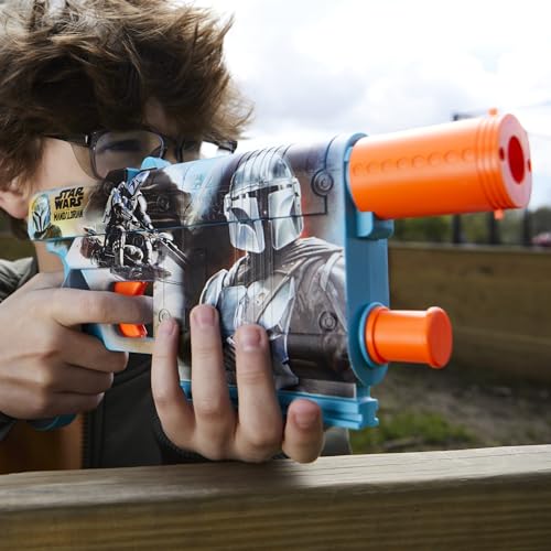 Nerf Star Wars The Mandalorian Dart Blaster, 12 Elite Darts, Internal Clip, Toy Foam Blasters for 8 Year Old Boys & Girls & Up - Image 11