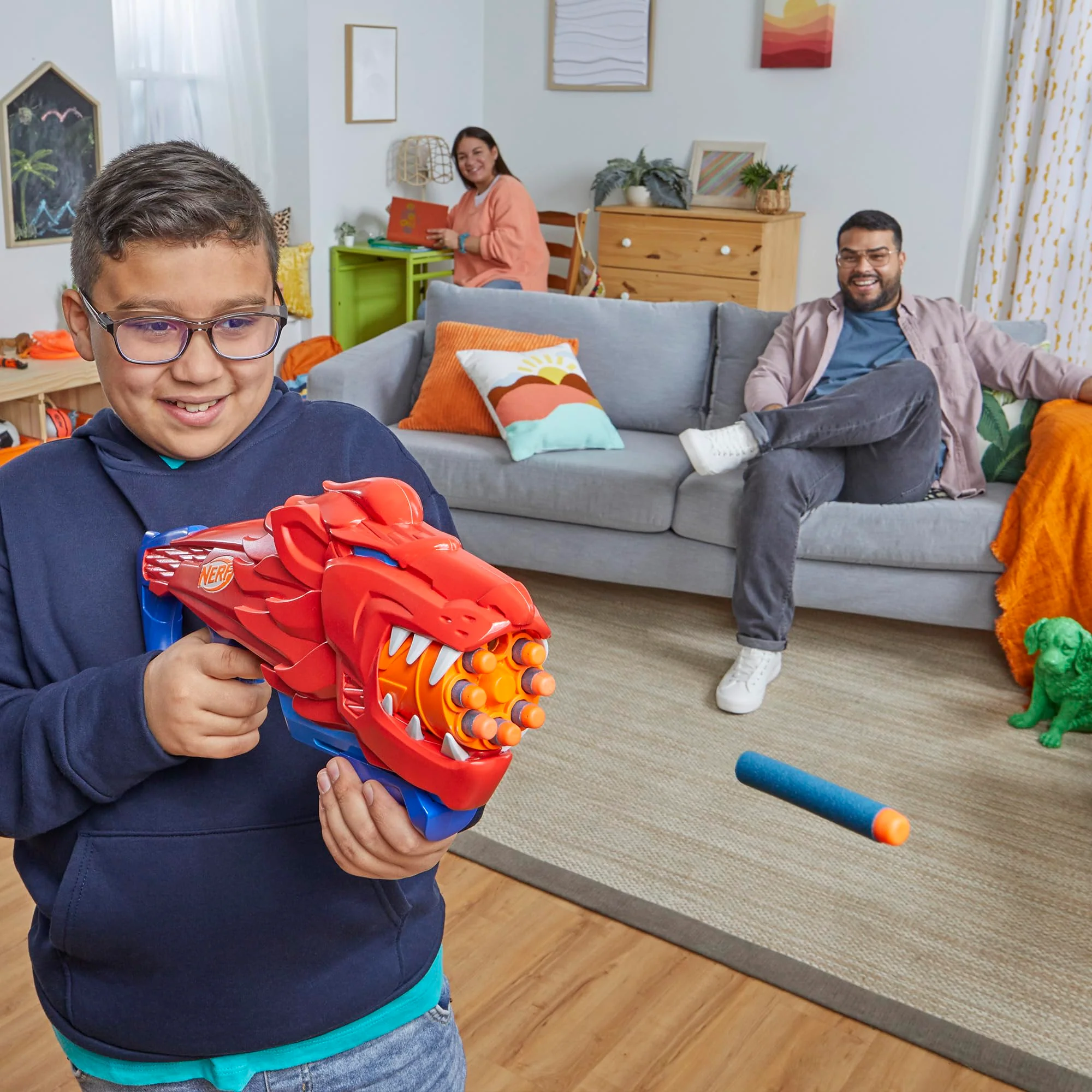 NERF Wild Lionfury, Easy Play Dart Blaster, 16 Nerf Elite Darts, Nerf Blaster Lion Toys for 6 Year Old Boys & Girls & Up, Outdoor Toys - Image 11