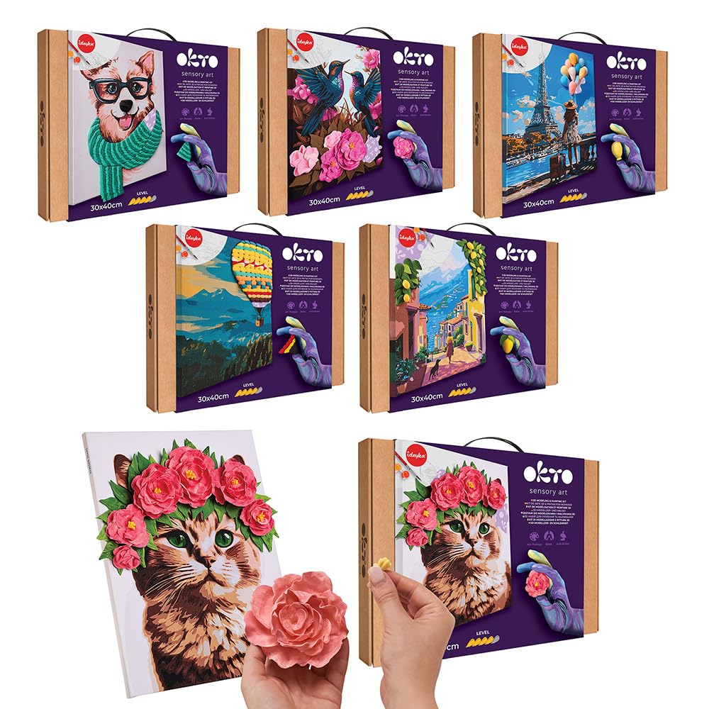 OKTO Art Kit Greetings from Paris , Arts & Crafts DIY Painting with Modeling Claу , Claу Kit for Painting , Painting Kits for Adults for Home Decoration Claу for Adults - Image 2