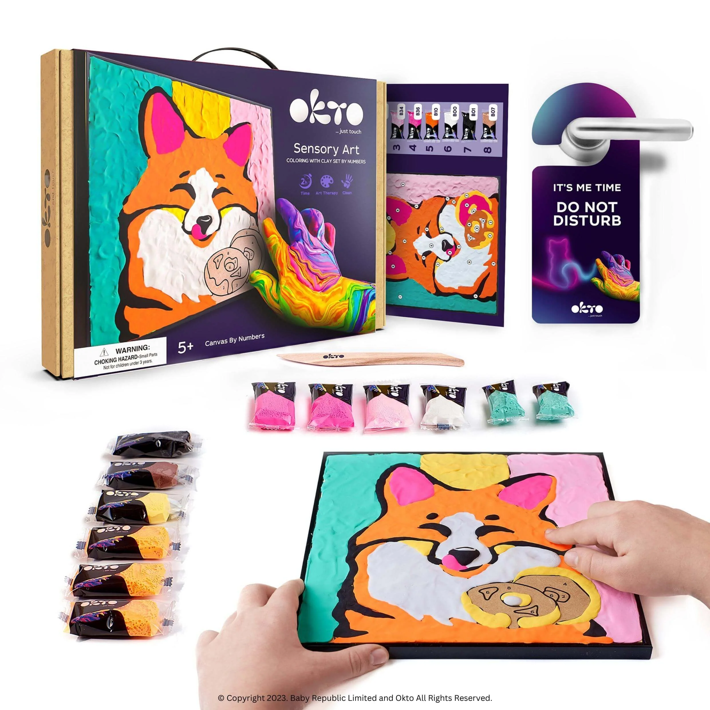 Okto Clay by Numbers Kit, Fox
