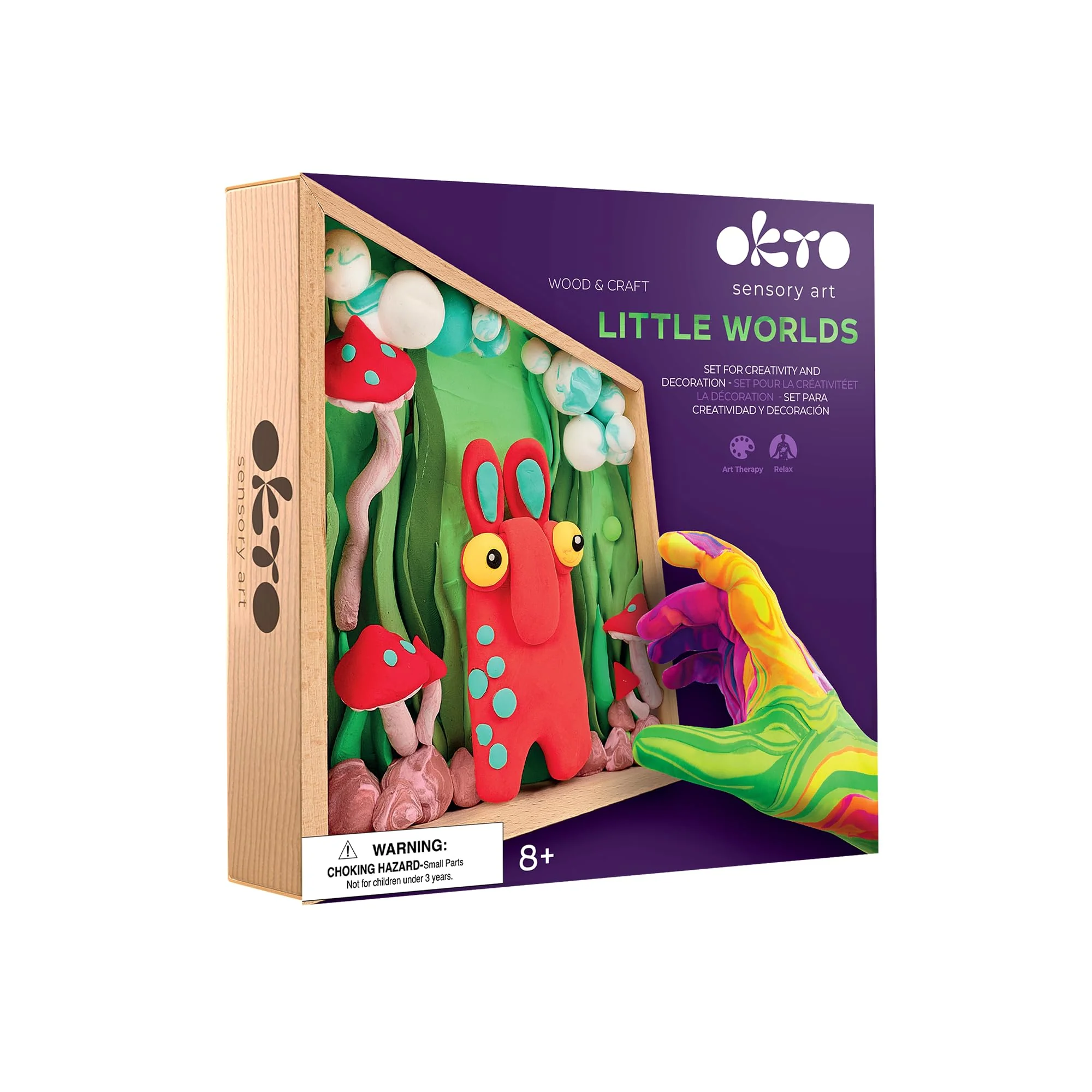 Okto Little Worlds “Mommy Troll” 3D Shadow-Box Art Kit (~8.3″ Sq, ~2″ Deep), Foam Air-Dry Modeling Clay , Home Wall Decor DIY, Adults & Teens, Ages 8+, Tool & Guide Included - Image 2