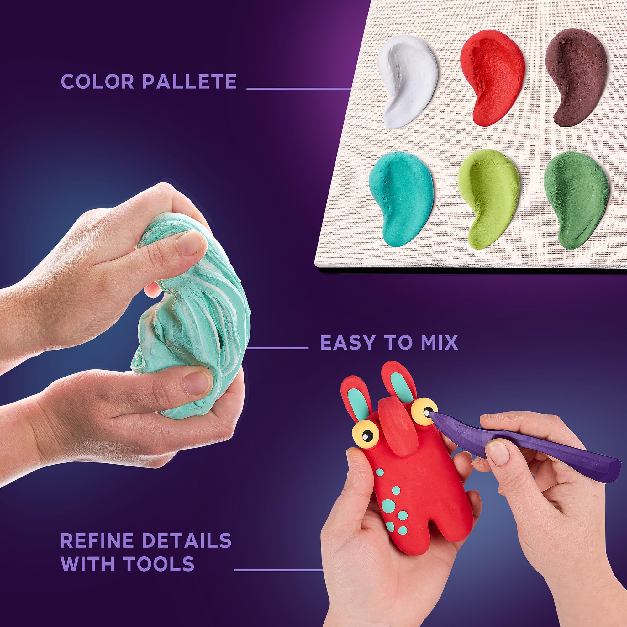Okto Little Worlds “Mommy Troll” 3D Shadow-Box Art Kit (~8.3″ Sq, ~2″ Deep), Foam Air-Dry Modeling Clay , Home Wall Decor DIY, Adults & Teens, Ages 8+, Tool & Guide Included - Image 6