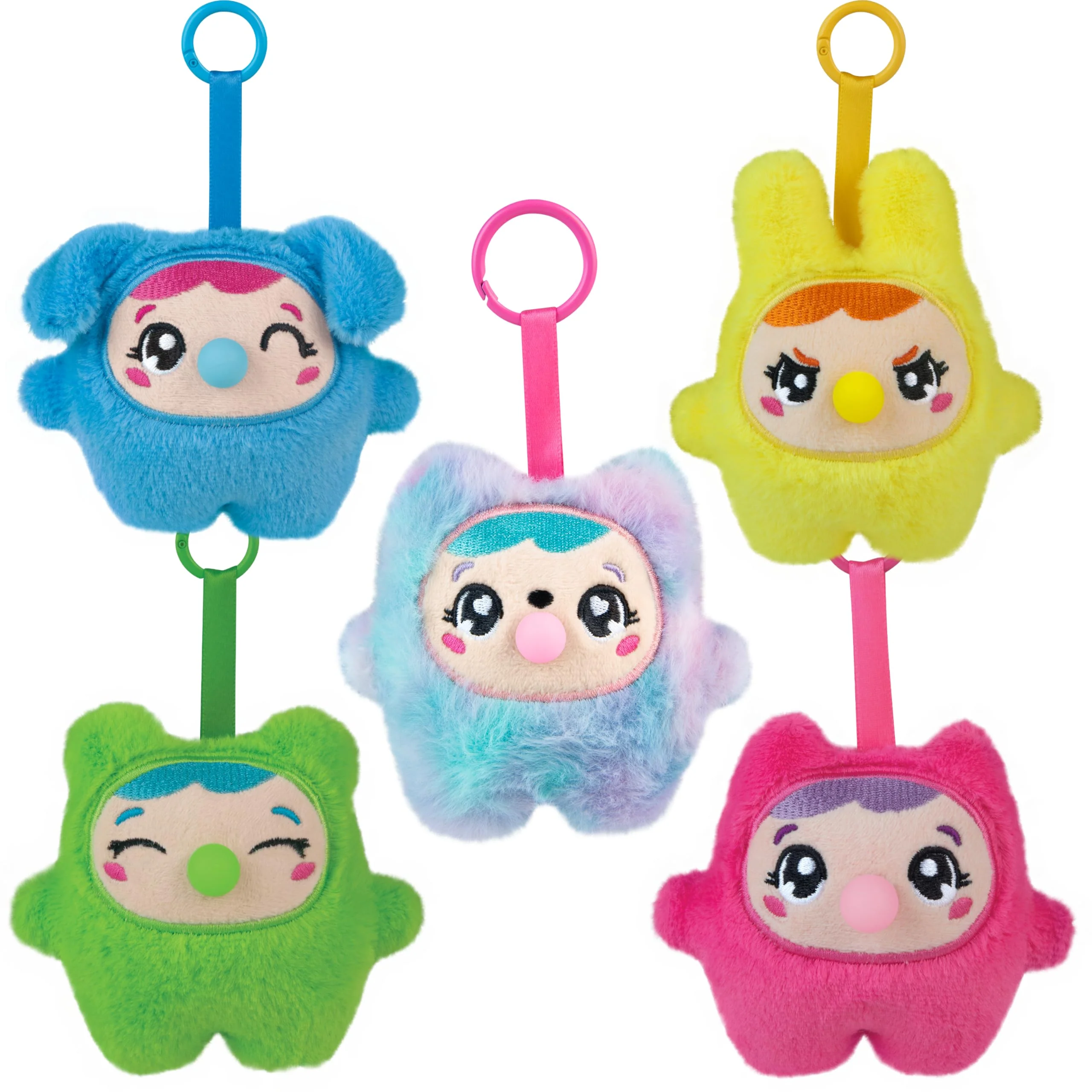 ORB Bubbleez Babies Plush Keychain Charms Assorted Blind Box - 1 Individual Bubbleez Baby Fidget Toy - Squeeze To Blow Big Bubble - Collectible Charm Squeeze Toys for Backpacks Keys Handbags More - Image 2