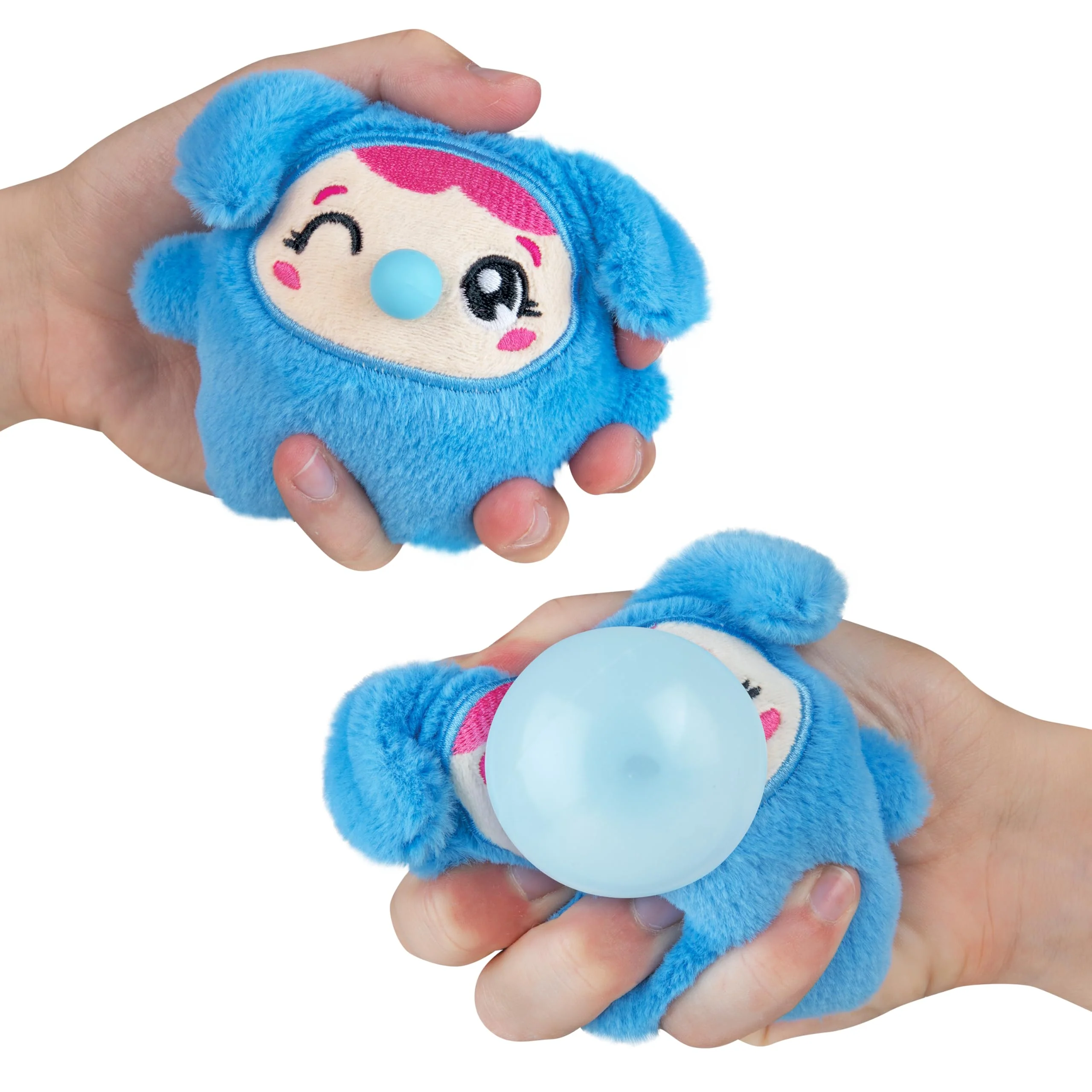 ORB Bubbleez Babies Plush Keychain Charms Assorted Blind Box - 1 Individual Bubbleez Baby Fidget Toy - Squeeze To Blow Big Bubble - Collectible Charm Squeeze Toys for Backpacks Keys Handbags More - Image 3