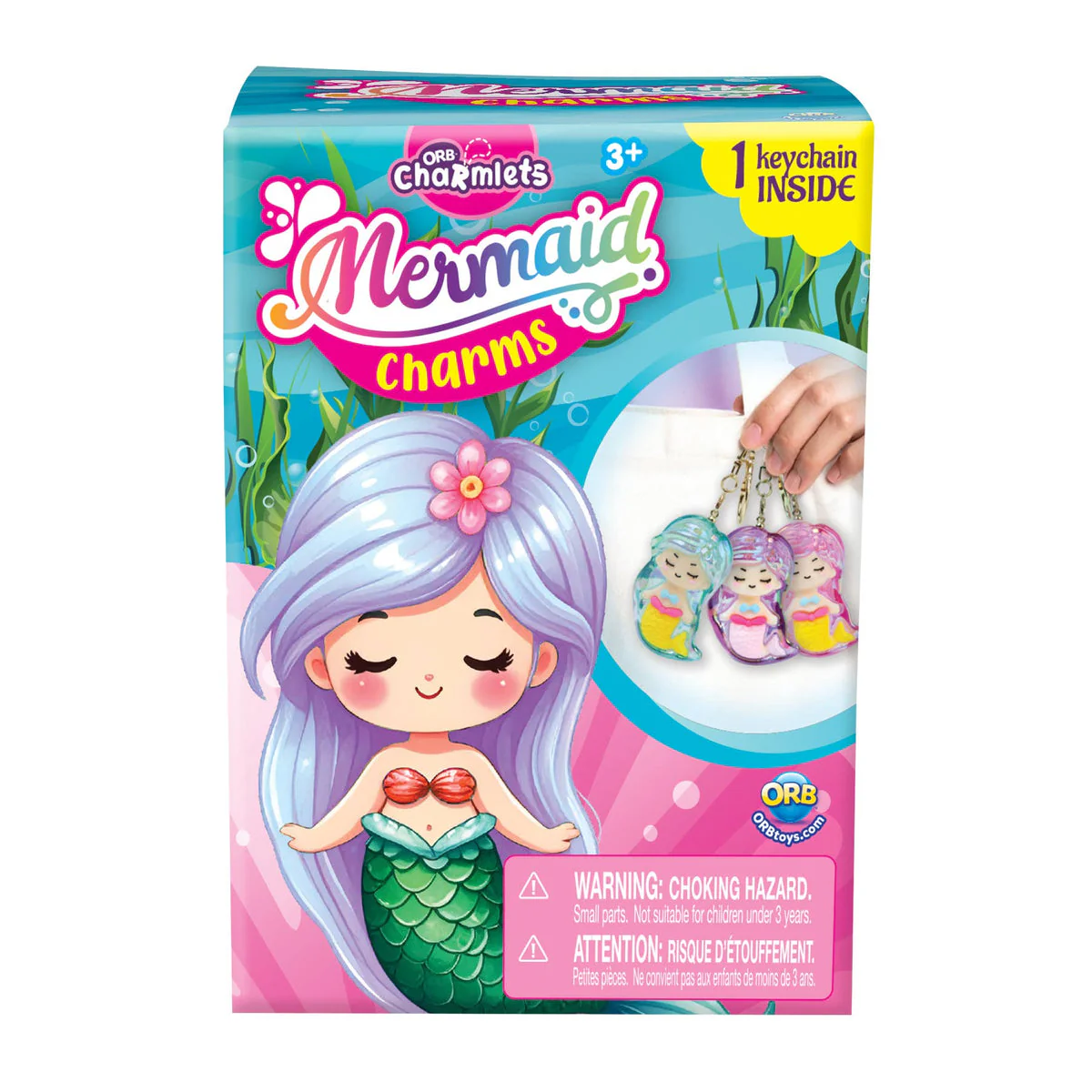 ORB Charmlets Mermaid Charms Set, Contains 1 Keychain Inside