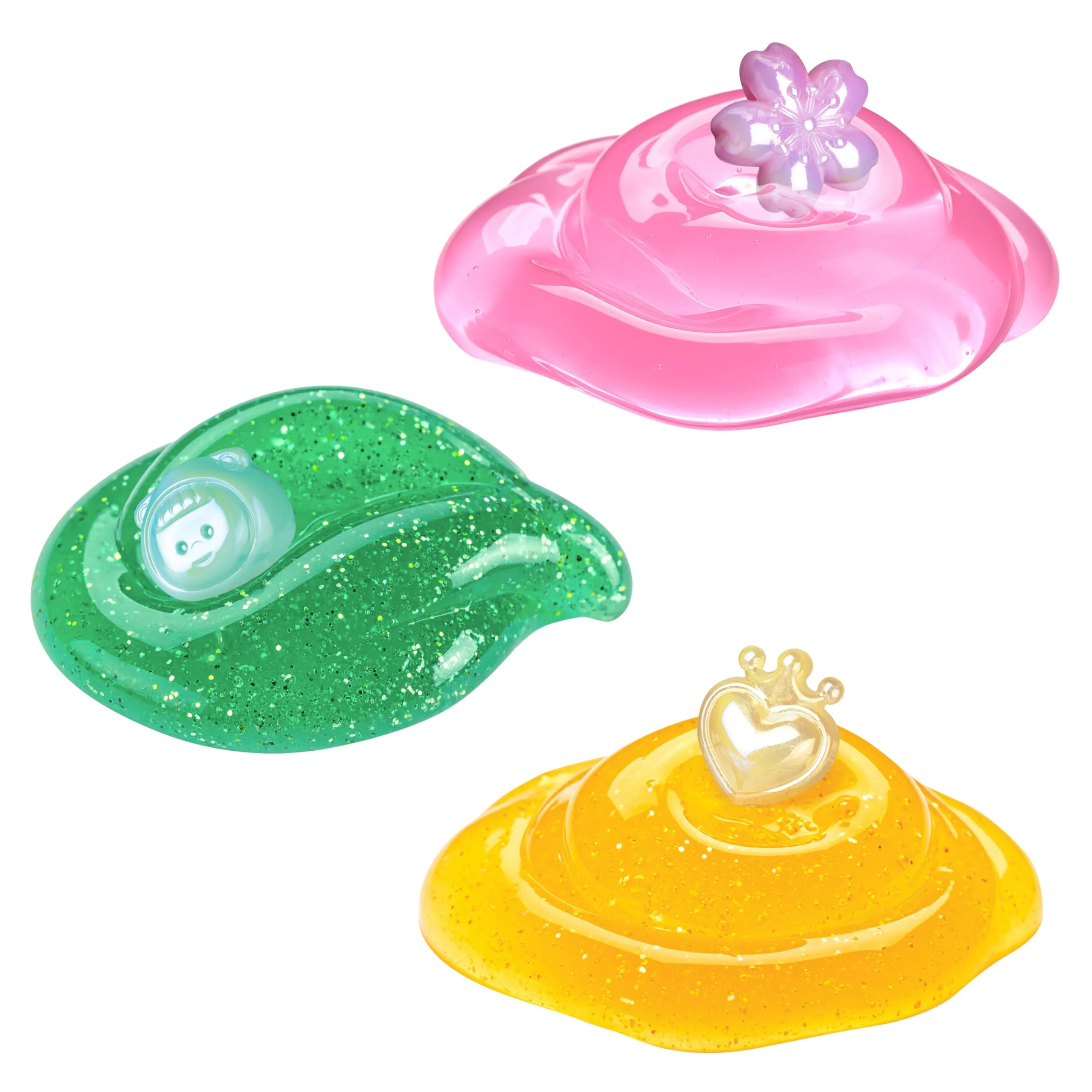 ORB Lumi Gloss Deluxe Slime Kit 3 Pack - Vibrant, Glossy and Smooth Makeup Themed Slime For Kids with Mix - Ins - Citrine Sparkle, Rose Essence, Emerald Glimmer - Fun Resealable Party Favors and Gifts - Image 4