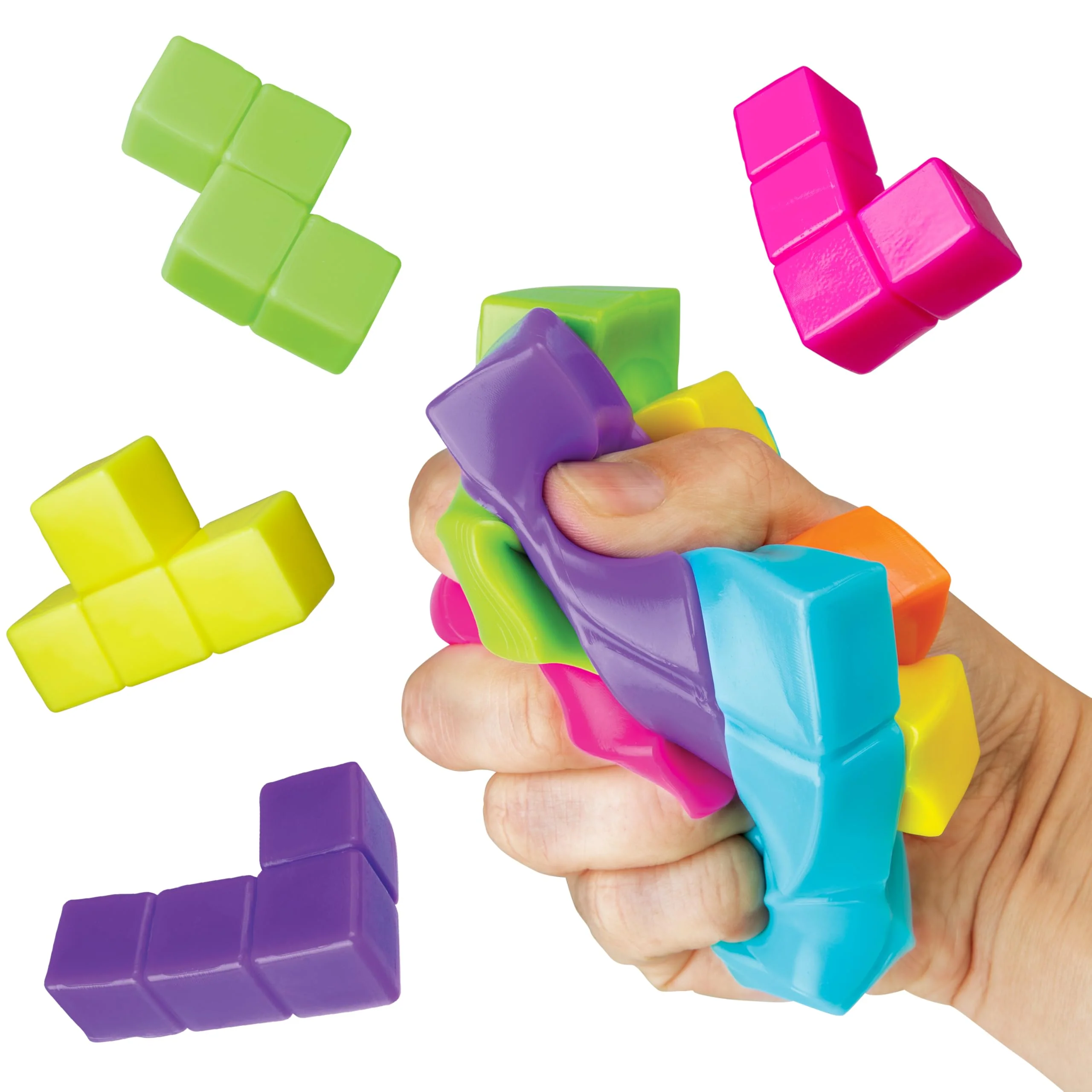 ORB Tabalicious Squish N' Stack Puzzle Cube Squishy Toy - Fun, Cute, TABA Squishies Puzzle Cube with 7 Pull Apart Shapes - Squishy Stress Ball Toys - Kawaii Sensory Fidget Toys for Kids and Adults - Image 3