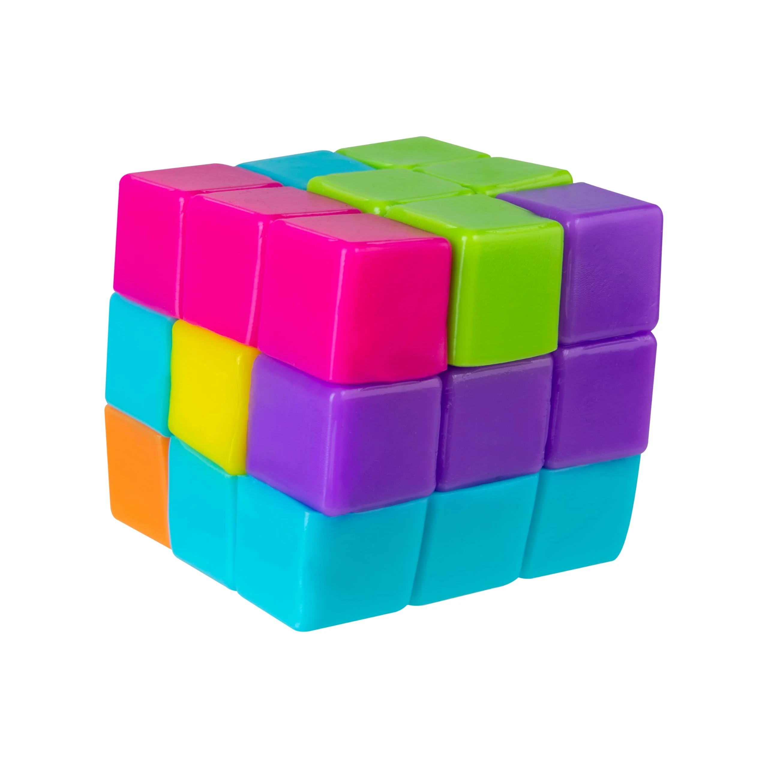 ORB Tabalicious Squish N' Stack Puzzle Cube Squishy Toy - Fun, Cute, TABA Squishies Puzzle Cube with 7 Pull Apart Shapes - Squishy Stress Ball Toys - Kawaii Sensory Fidget Toys for Kids and Adults - Image 4