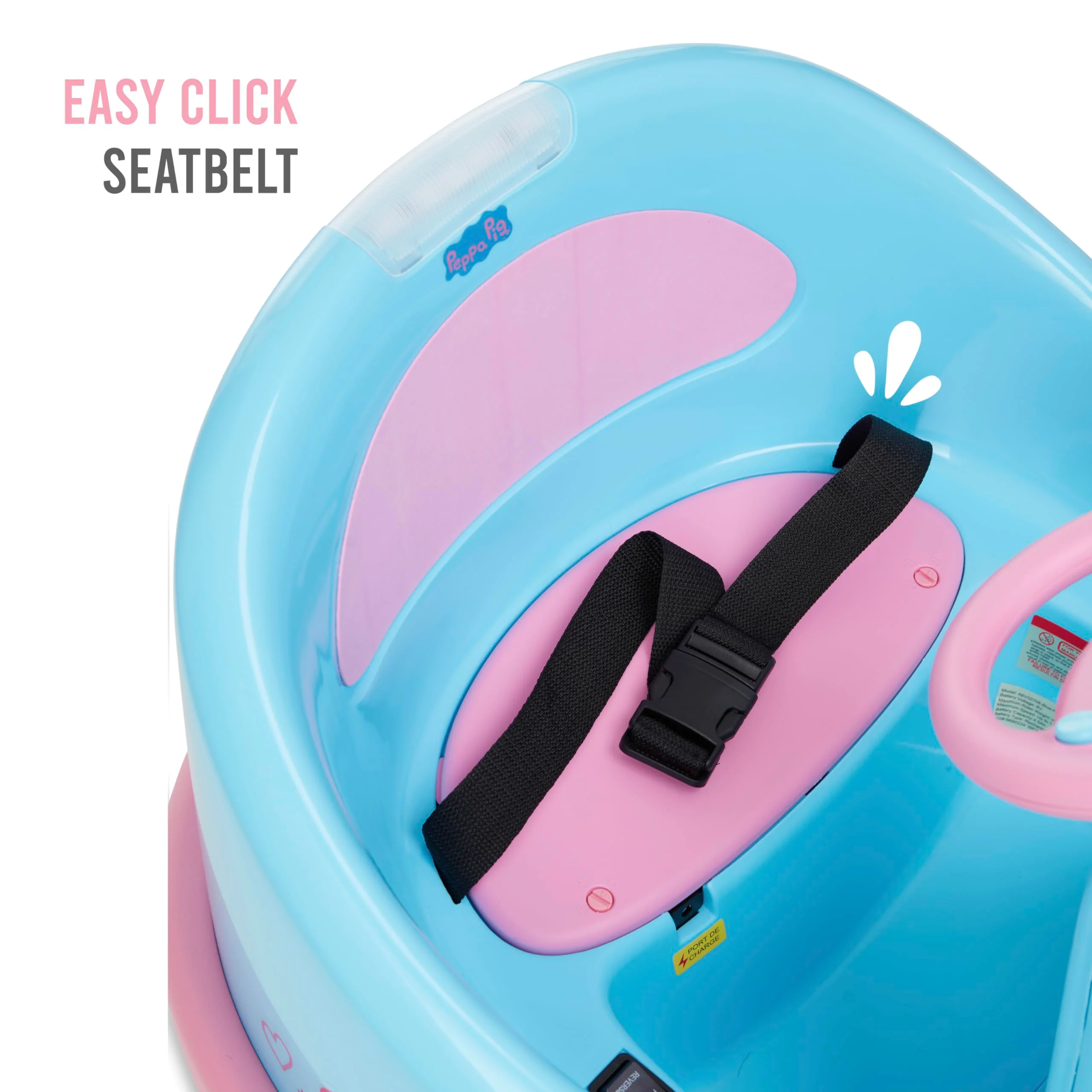 Peppa Pig Bumper Car for Kids, 2 Speed Electric Bumper Car Vehicle, Toddler Bumper Car with Remote Control and 360 Degree Turning, 6V Motor, LED Lights, Gifts for Toddlers - Image 8