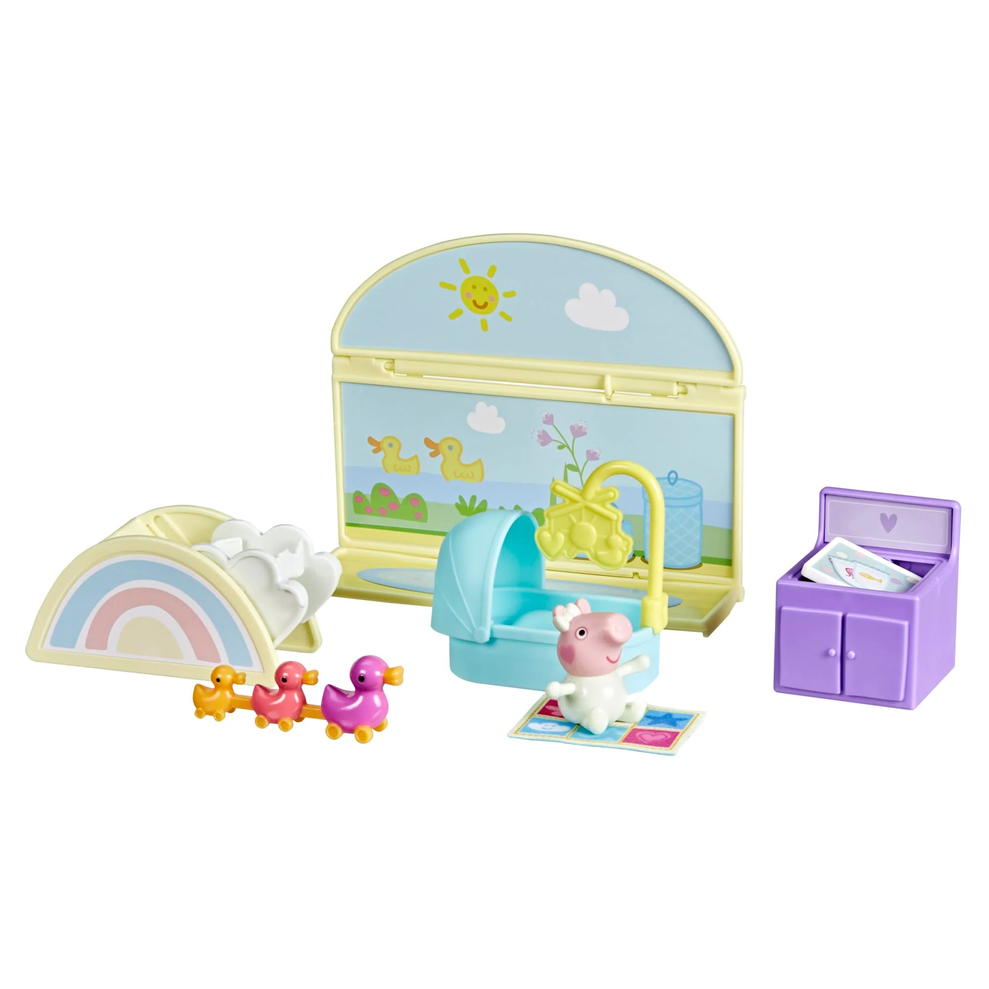 Peppa Pig Evie's Nursery Set with 1 Figure and 7 Accessories, Works with Peppa's Big Family House Playset, Preschool Toys for Girls and Boys 3+ - Image 2