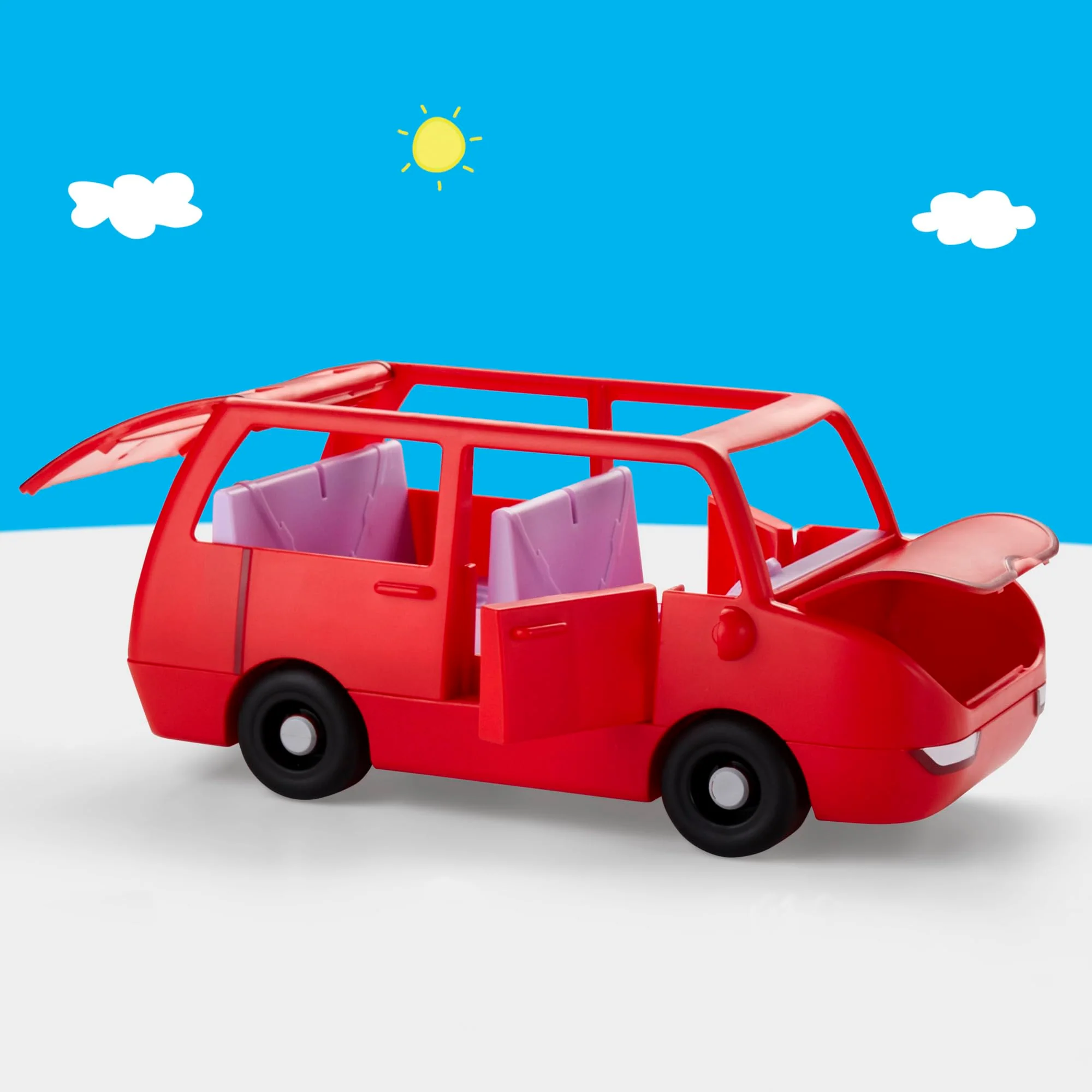 Peppa Pig Peppa's Big Family Car with 2 Figures (Fits 5), Toy Car Playset for Girls and Boys 3 and Up - Image 3