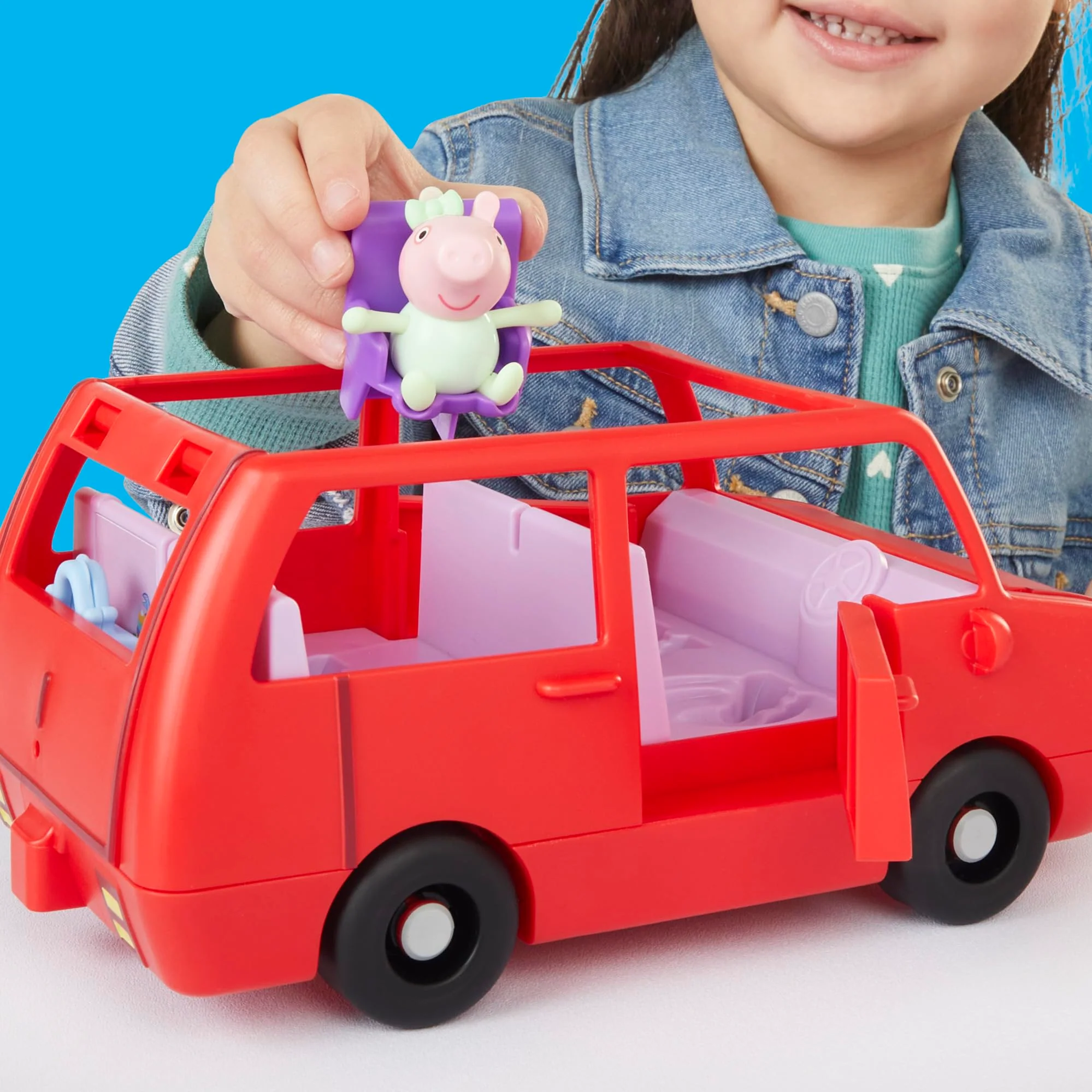 Peppa Pig Peppa's Big Family Car with 2 Figures (Fits 5), Toy Car Playset for Girls and Boys 3 and Up - Image 7