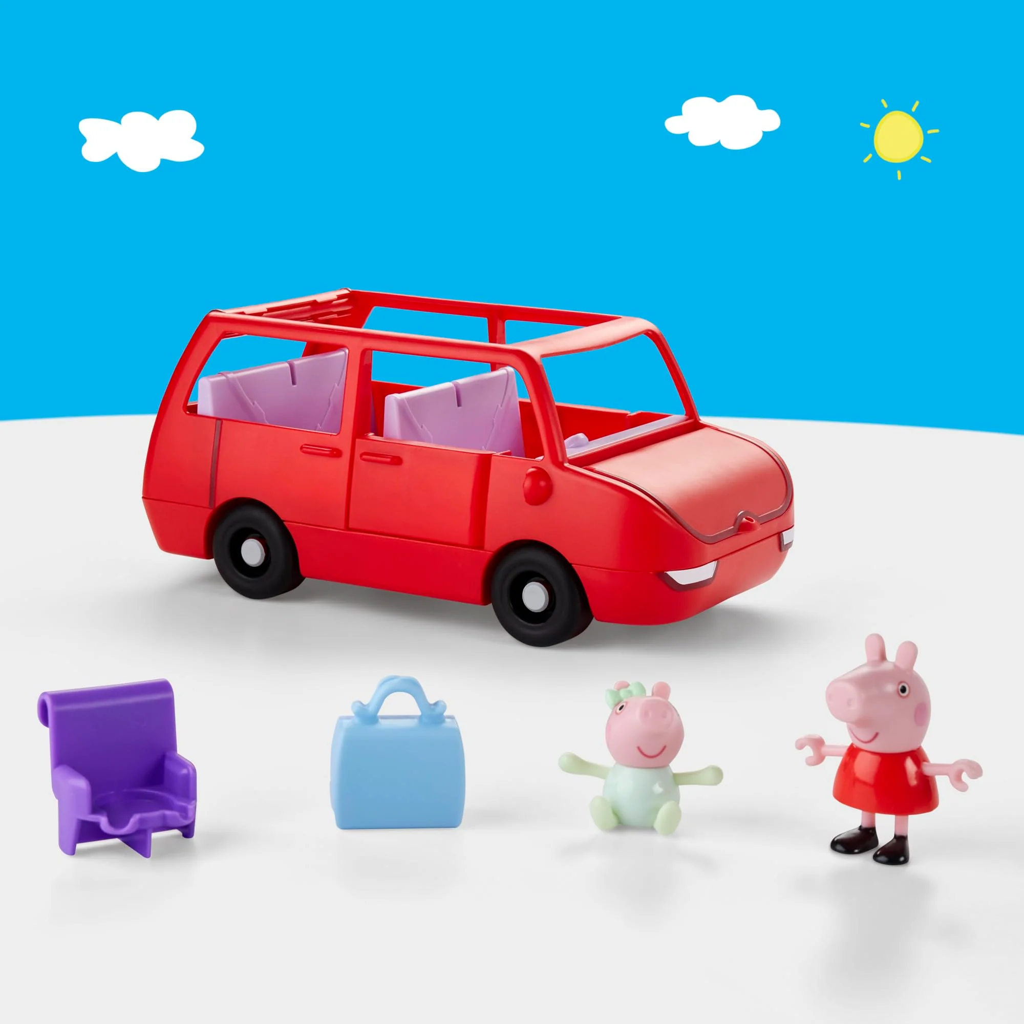 Peppa Pig Peppa's Big Family Car with 2 Figures (Fits 5), Toy Car Playset for Girls and Boys 3 and Up - Image 9