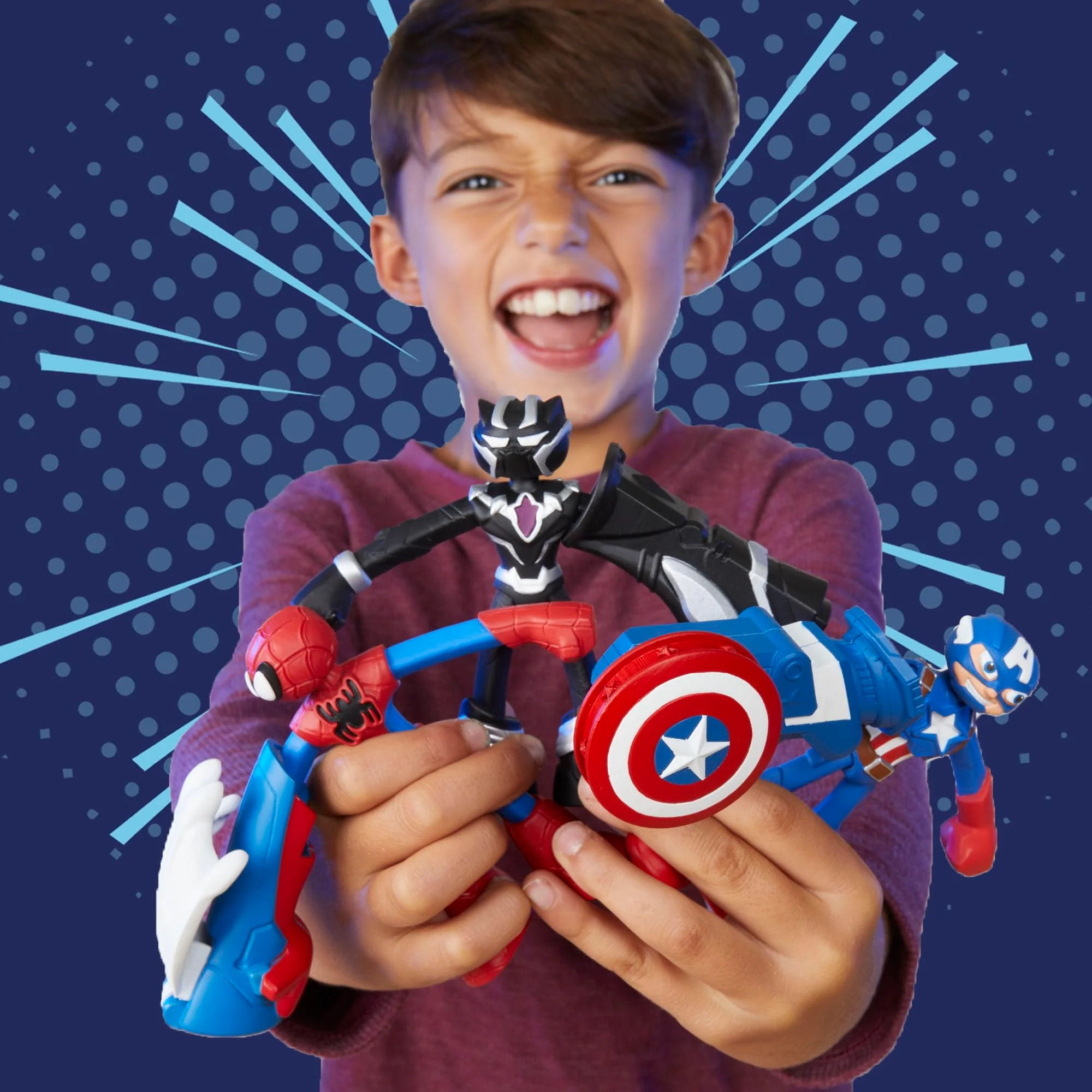 Play-Doh Marvel Spider-Man Thwip Squisher Set with Bendy Action Figure, Imagination Toys for 4 Year Old Boys and Girls and Up - Image 5