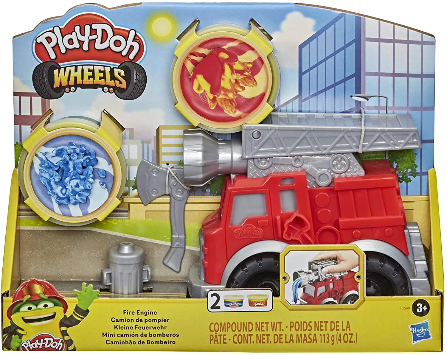 Play-Doh Wheels Fire Engine Playset with 2 Non-Toxic Modeling Compound Cans