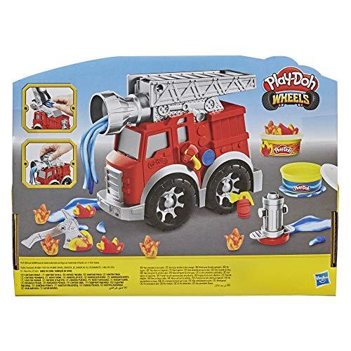Play-Doh Wheels Fire Engine Playset with 2 Non-Toxic Modeling Compound Cans - Image 3