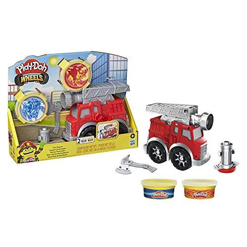 Play-Doh Wheels Fire Engine Playset with 2 Non-Toxic Modeling Compound Cans - Image 4