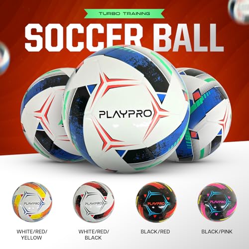 PLAYPRO Turbo Soccer Ball - Beautiful Design( Size 4)