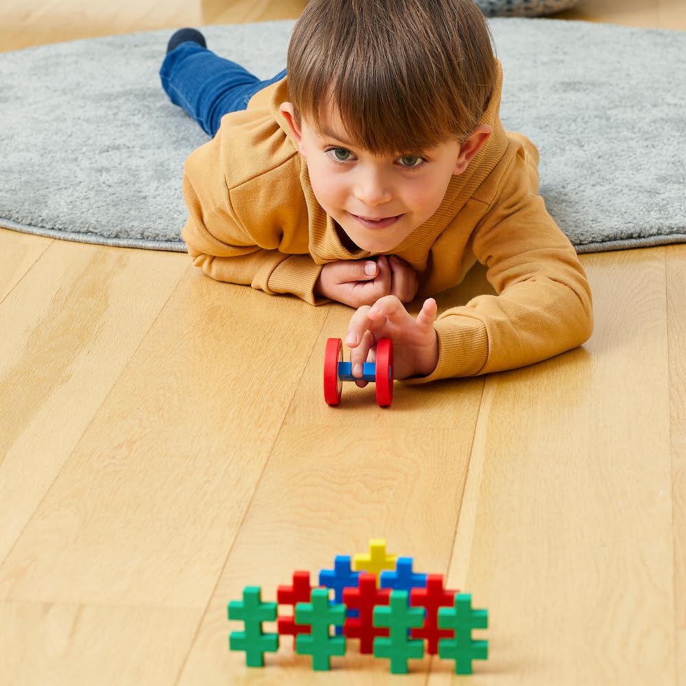 Plus Plus - Learn to Build Big, Activity Set, 130 Pieces - Construction Building Stem Toy, Large Puzzle Blocks for Toddlers and Preschool - Image 6