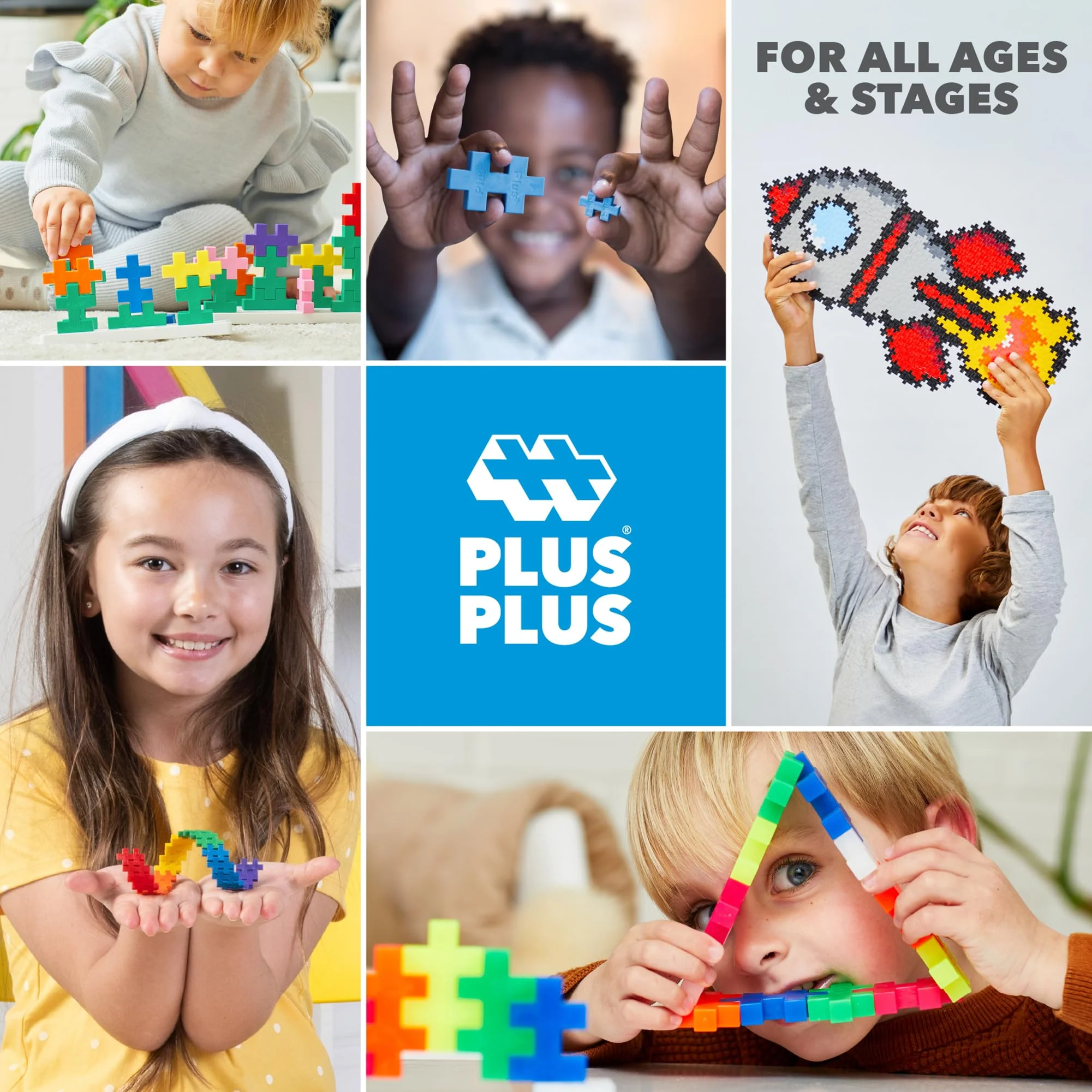 Plus Plus Puzzle By Number, 275 Piece Interlocking Mini Building Blocks, 2D Puzzle Stem Toy For Kids, Peanuts Merchandise - Flying Ace - Image 2