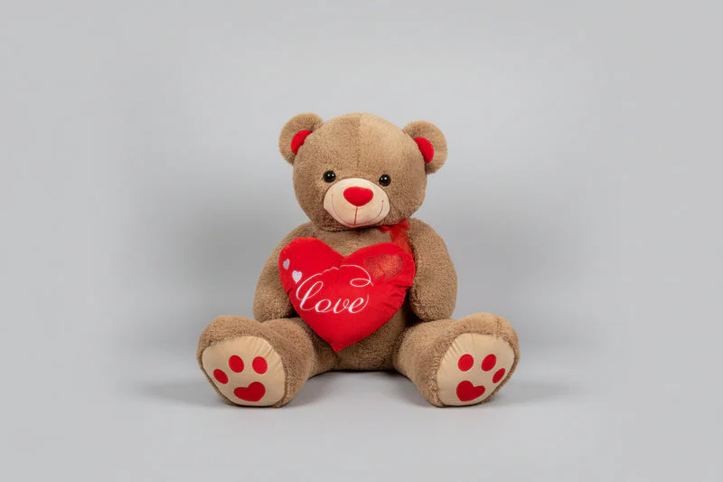 Plush Toy Giant Bear With Red Heart Calplush 40 Inch