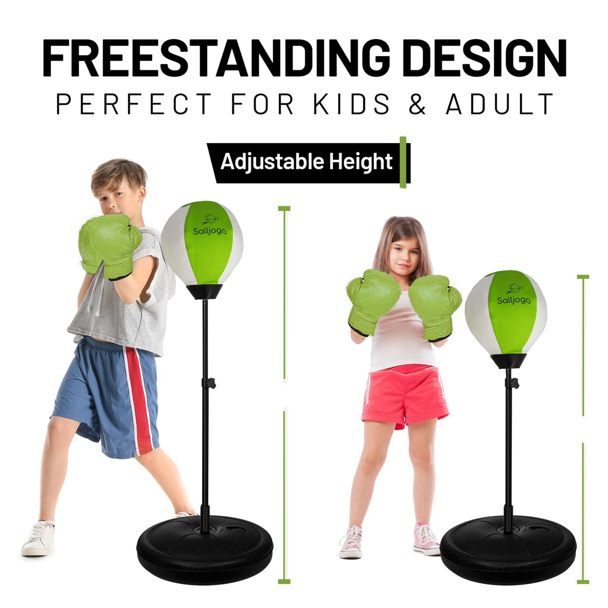 Punching Bag for Kids - Incl Boxing Ball with Stand Boxing Training Gloves & Hand Pump Adjustable Kids Punching Bag, GRET Gift 3-10 Years Boys & Girls ... - Image 5