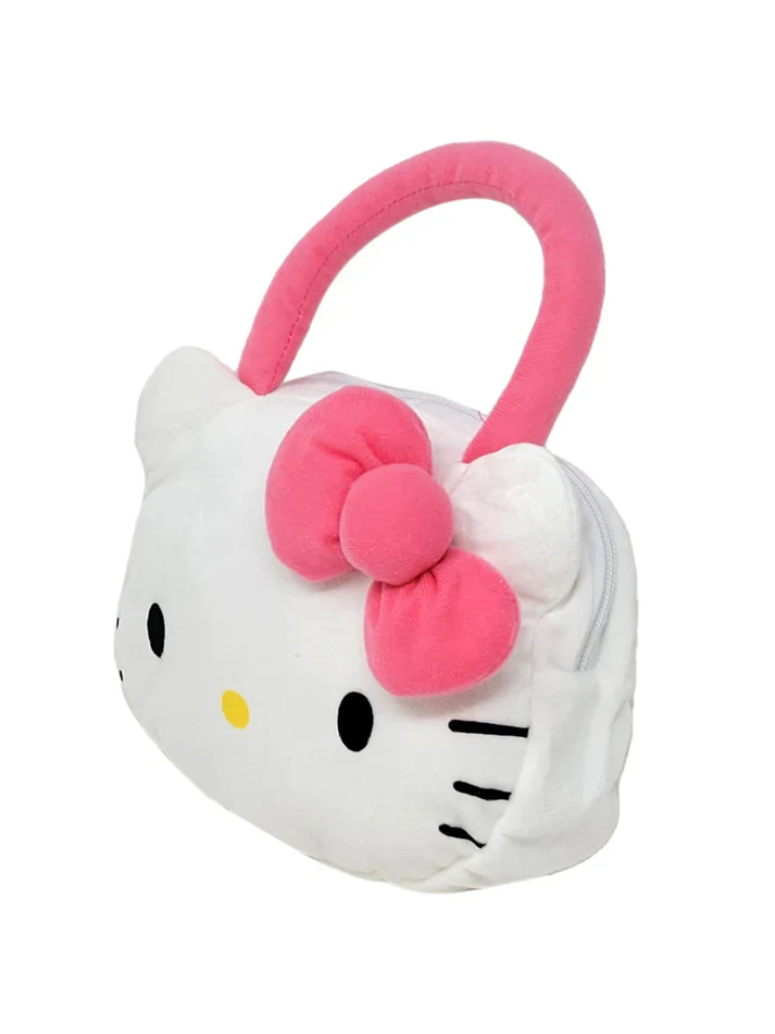 Purse Girls Hello Kitty Plush Handbag Soft Sanrio Small 9" - Image 3
