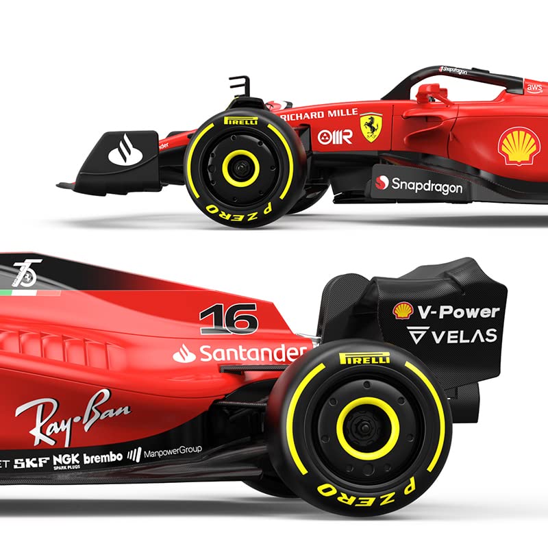 RASTAR Ferrari F1-75 Model RC Car, 1/18 Scale 2022 Ferrari Formula 1 Remote Control Car F1 Racing Car, Raced by Charles Leclerc - Image 5