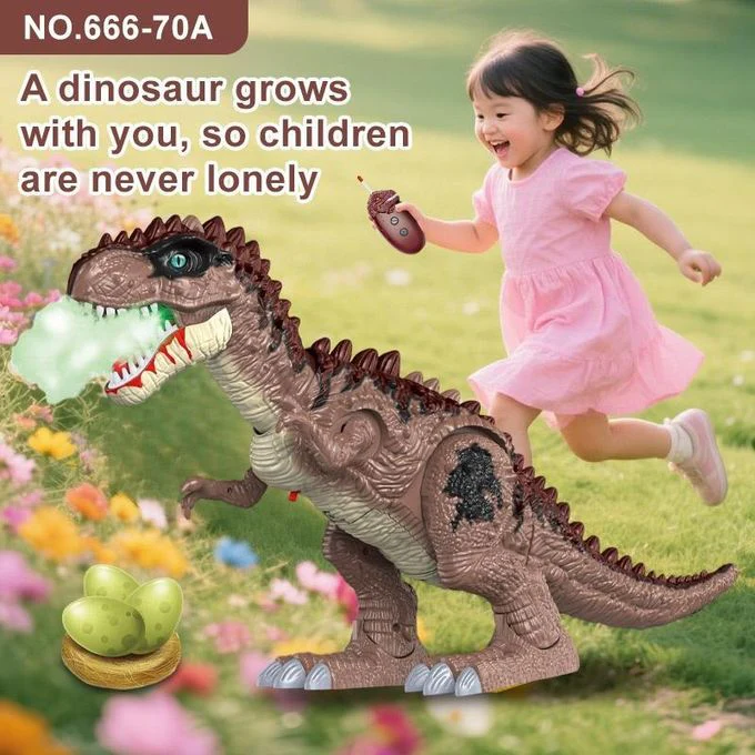 Remote Control Dinosaur Toy For Kids , Spray Function, Walking and Egg Laying, Realistic Tyrannosaurus Rex With Mist Effect - Image 5